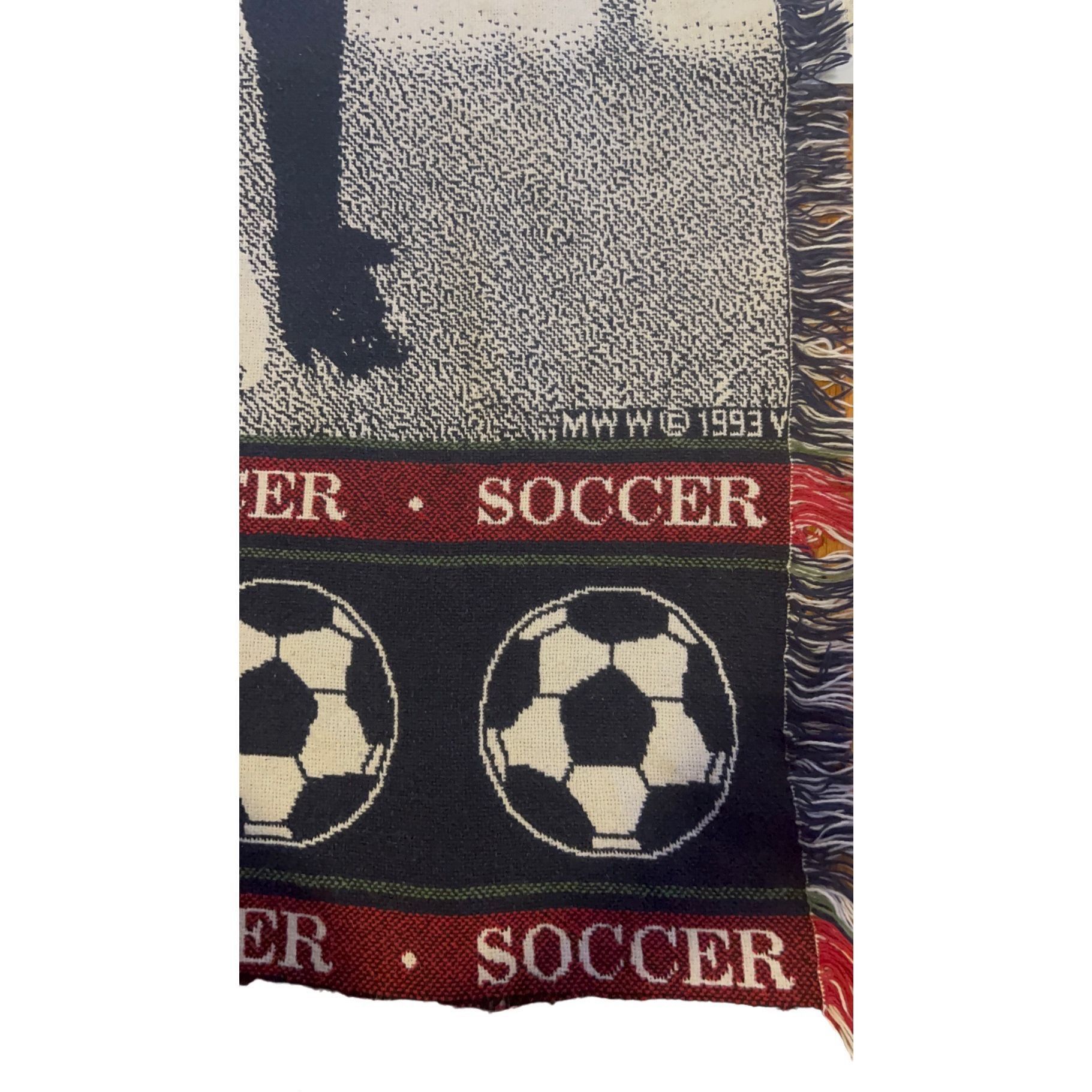Vintage Vintage 90s Soccer MWW 1993 Tapestry Blanket Size ONE SIZE - 7 Thumbnail