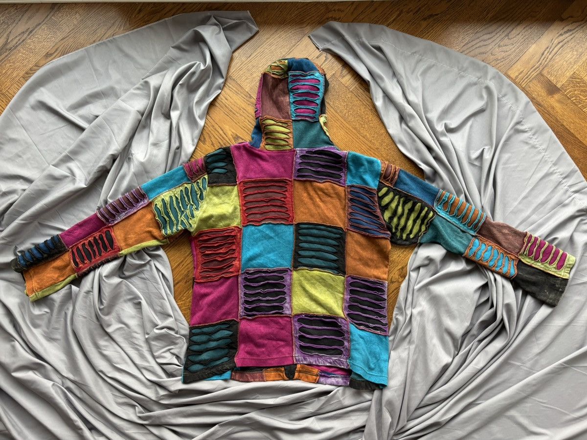 Japanese Brand × Vintage 2000s Vintage Patchwork Hoodie Zipup Ark Imports Nepal Hippi Size US S / EU 44-46 / 1 - 8 Thumbnail