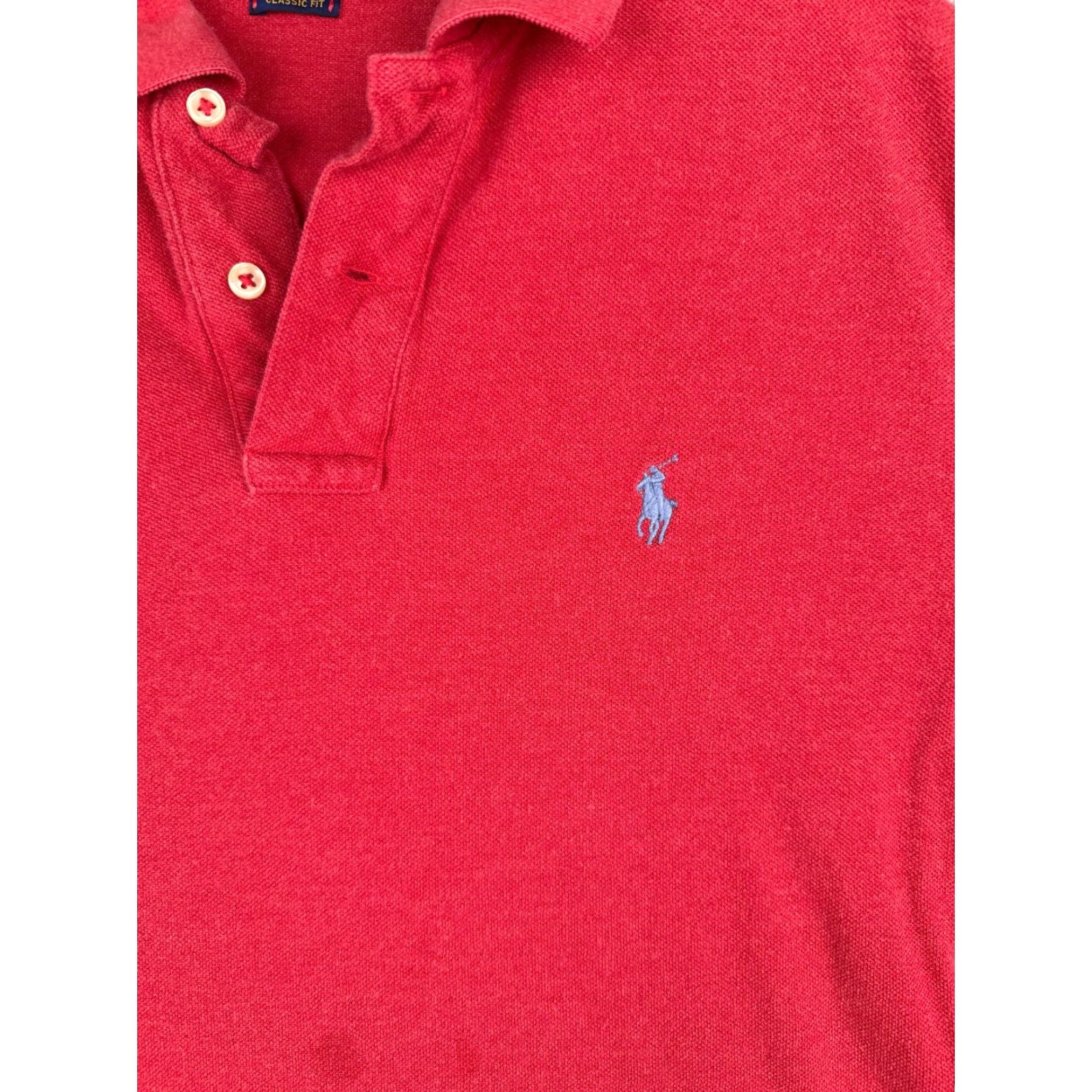 Ralph Lauren Polo Ralph Lauren Polo Shirt Men Large Red Classic Fit 100% Cotton READ Size US L / EU 52-54 / 3 - 6 Thumbnail