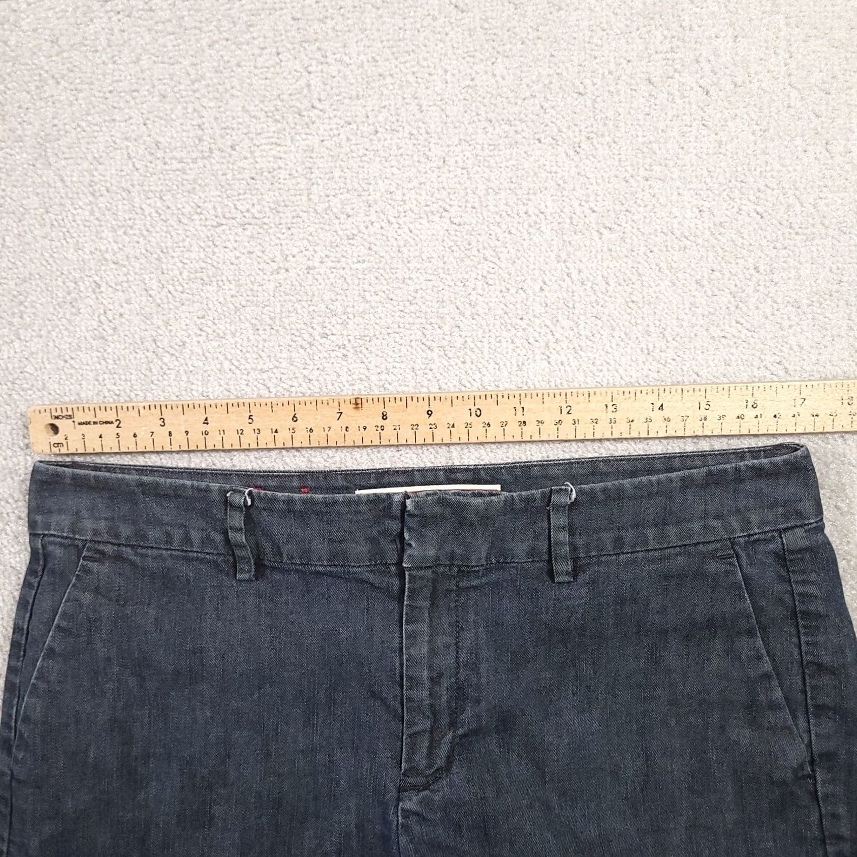 Gap Gap Womens 12 Blue Wide-Leg Capri Pants Business Casual Cropped Stretch Size 34" / US 12 / IT 48 - 3 Thumbnail