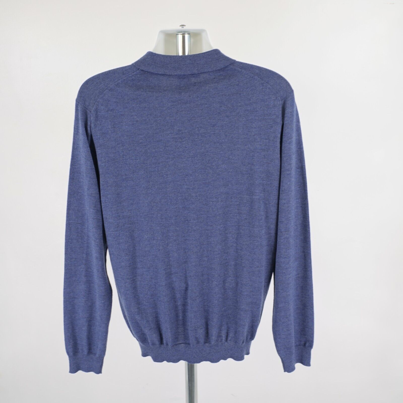 Joseph Abboud Joseph Abboud Blue 2XL Extra Fine Merino Wool Collared Fitte Size US XXL / EU 58 / 5 - 7 Thumbnail