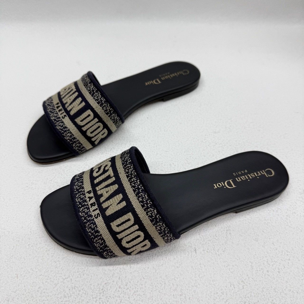 Dior Dior Canvas Printed Blue Sandals us_6 Women Size US 6 / IT 36 - 1 Thumbnail