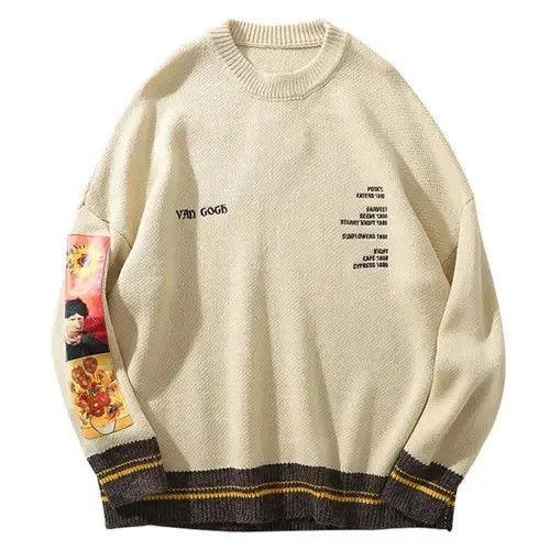 Vintage Van Gogh - Print Loose Sweater Size US M / EU 48-50 / 2 - 2 Thumbnail