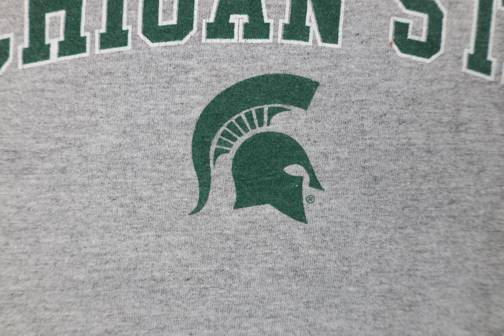 Vintage Vintage 90s Y2K Michigan State University T-Shirt Gray Size US XL / EU 56 / 4 - 5 Thumbnail