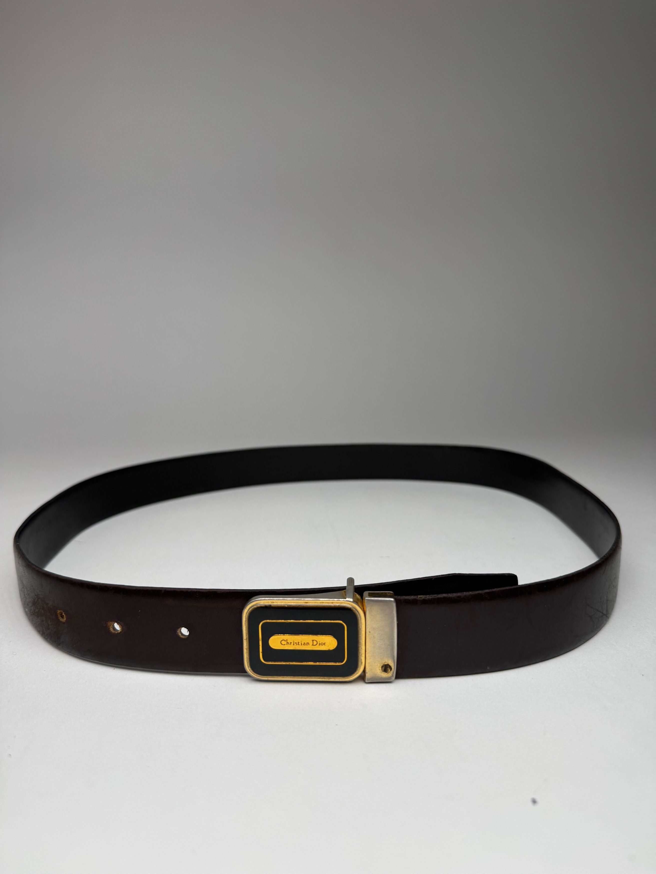 Dior Vintage Leather belt black Size ONE SIZE - 1 Thumbnail