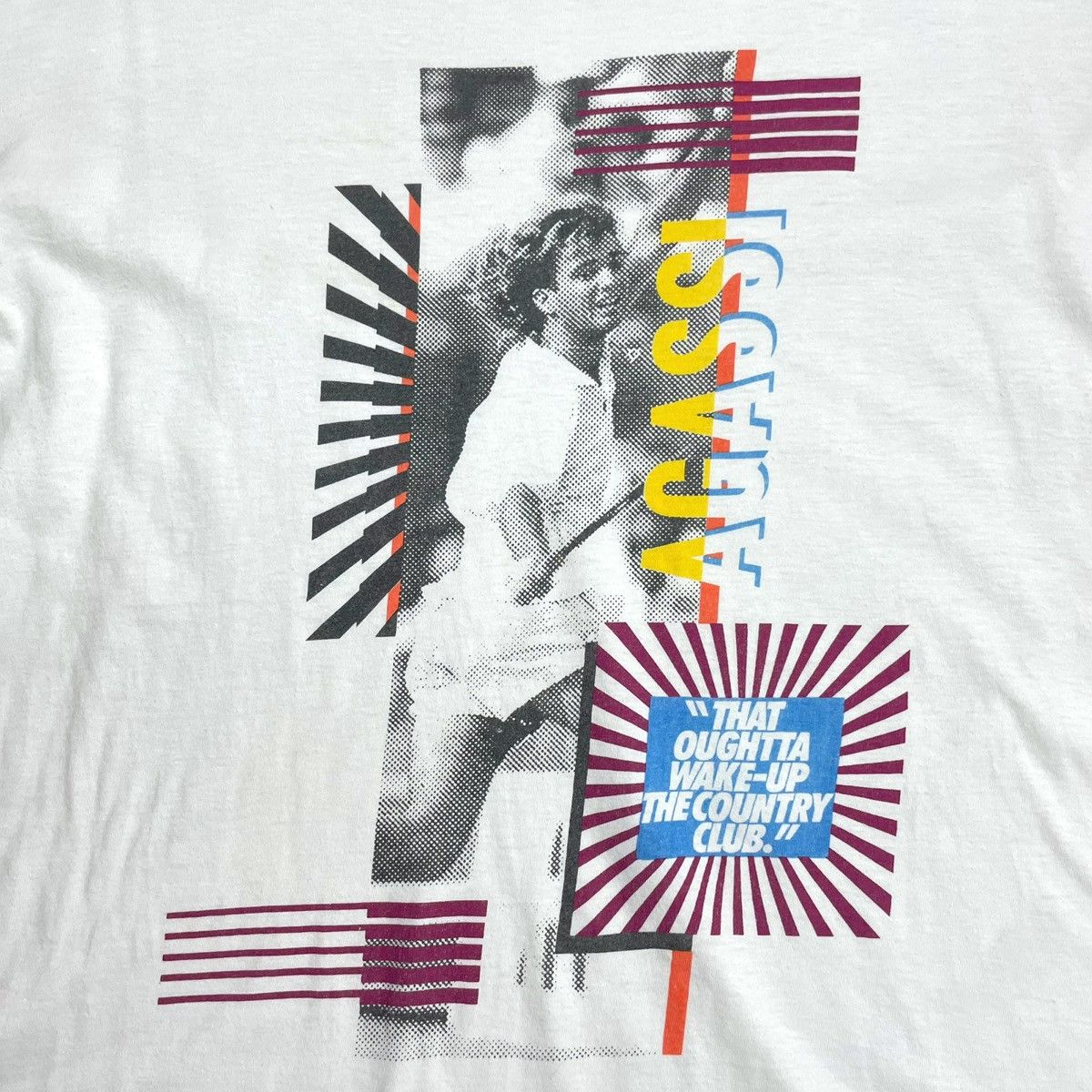 Nike Vintage 90's Nike Andre Agassi Tee Size US XL / EU 56 / 4 - 3 Thumbnail