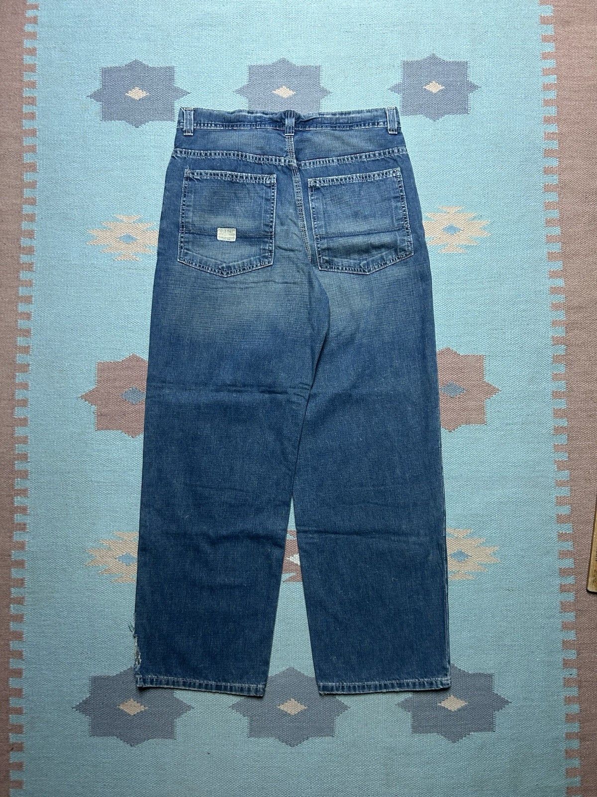 Vintage Vtg y2k old navy mechanics jeans baggy wide workwear 32x30 Size US 32 / EU 48 - 1 Thumbnail
