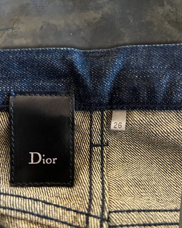Dior DIOR HOMME AW2008 'LUMIERE DU NORD' WAXED BLEU MARINE DENIM Size US 26 / EU 42 - 3 Thumbnail