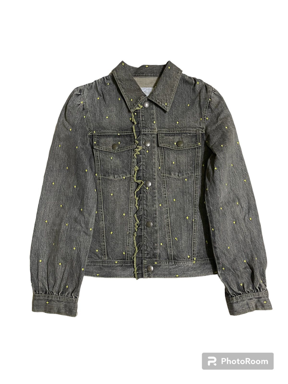 image of Jun Takahashi x Undercover The Illusion Of Haze Ss02 Denim Jacket in Grey, Women's (Size Medium)