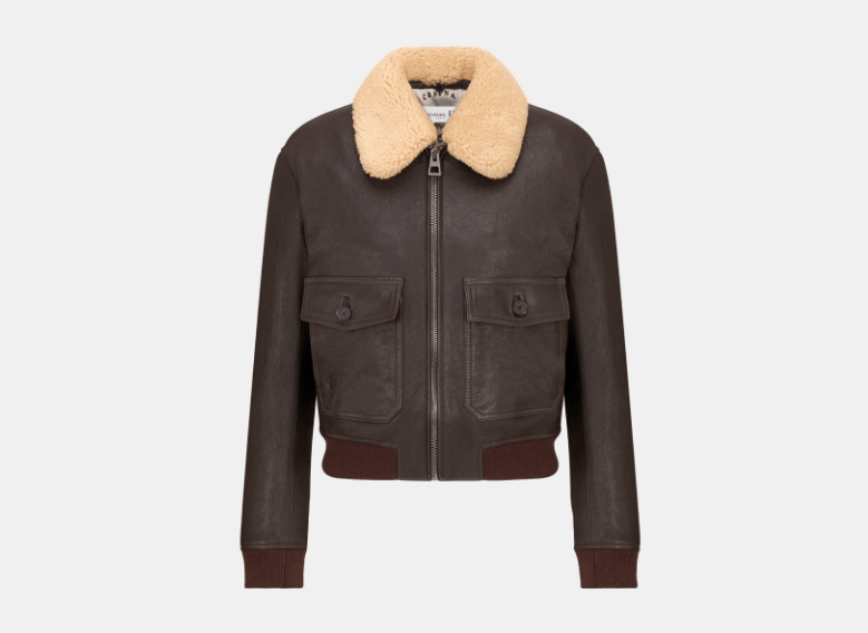 Dior o1w1db10925 445V38 Aviator Jacket in Brown Size L / US 10 / IT 46 - 1 Thumbnail