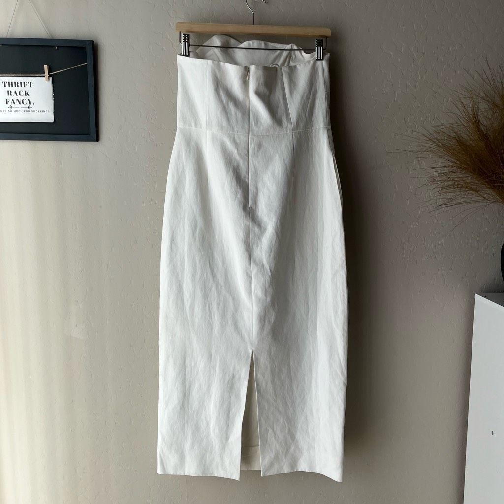 Mara Hoffman Mara Hoffman Maia Ivory White Hemp Strapless Midi Cocktail D Size M / US 6-8 / IT 42-44 - 7 Thumbnail