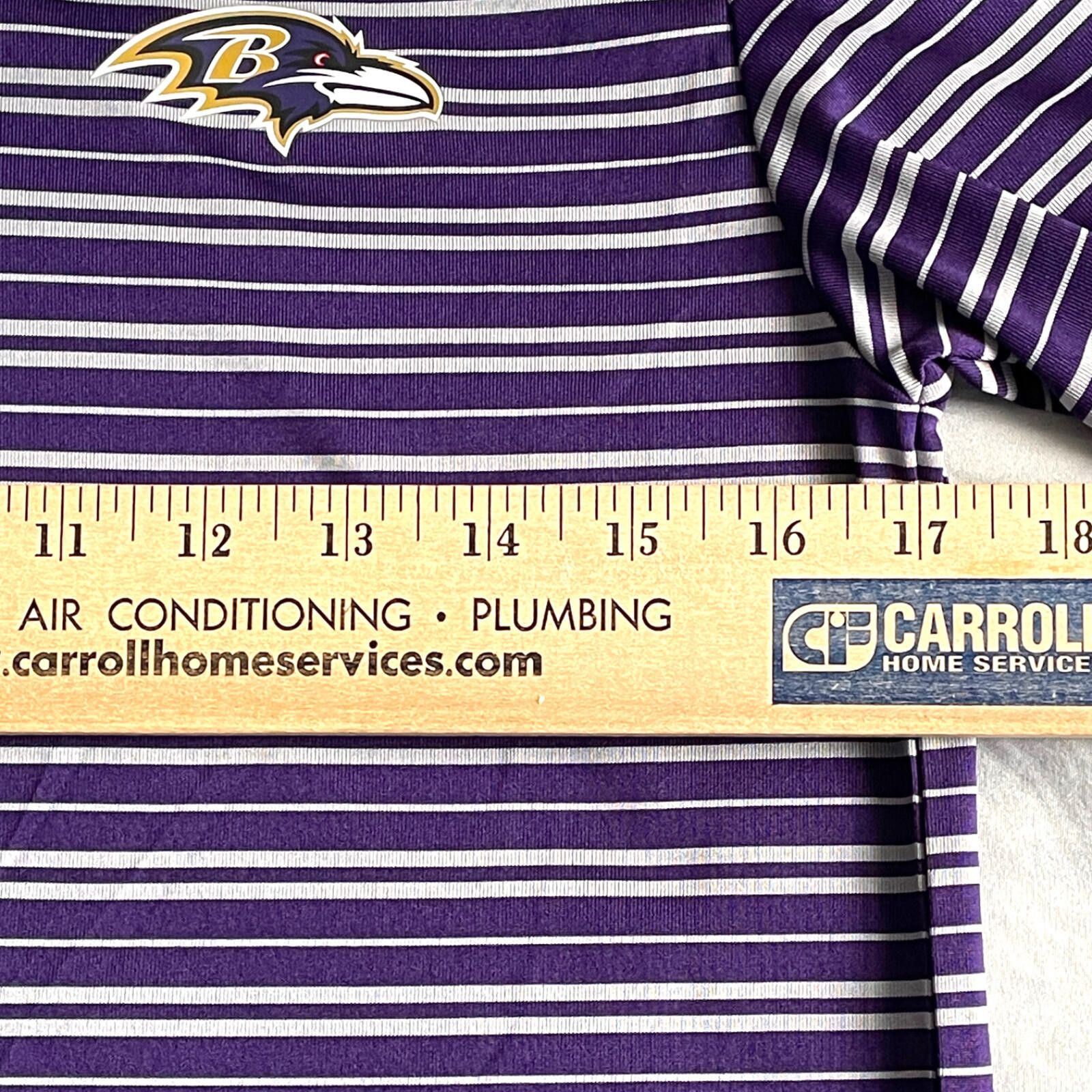 NFL Baltimore Ravens S Polo Shirt NFL Team Apparel Striped NWT Size US S / EU 44-46 / 1 - 6 Thumbnail