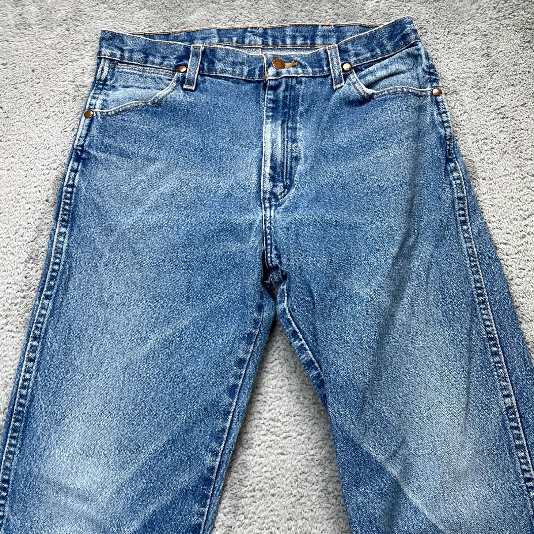 Wrangler Wrangler Jeans Mens 36x33 Blue Cowboy Straight Leg Denim Cotton Western Work Shirt? Size US 36 / EU 52 - 4 Thumbnail