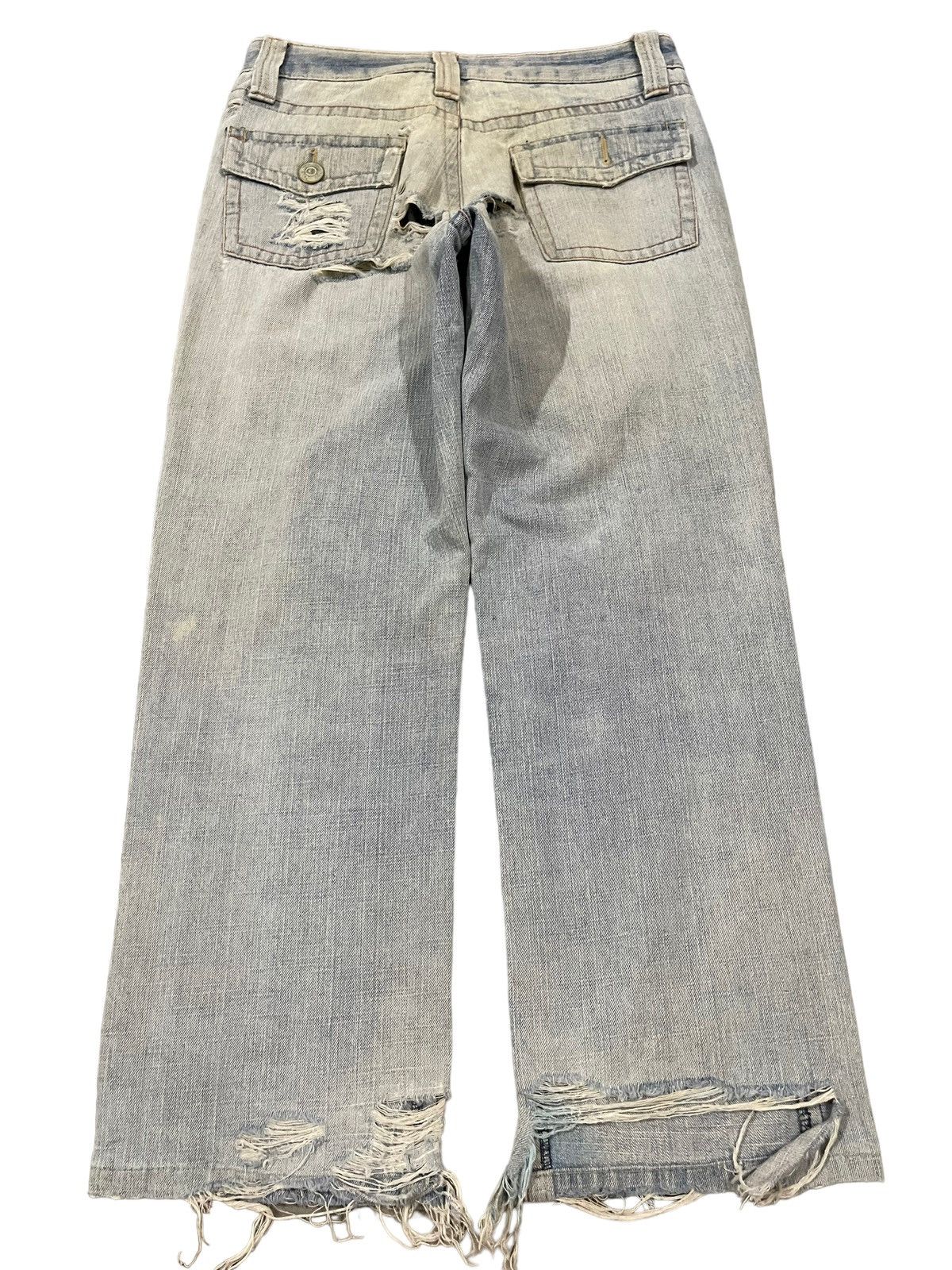 14th Addiction Vintage Japanese Brand Blue Wash Distressed Baggy Jeans Size US 31 - 2 Thumbnail