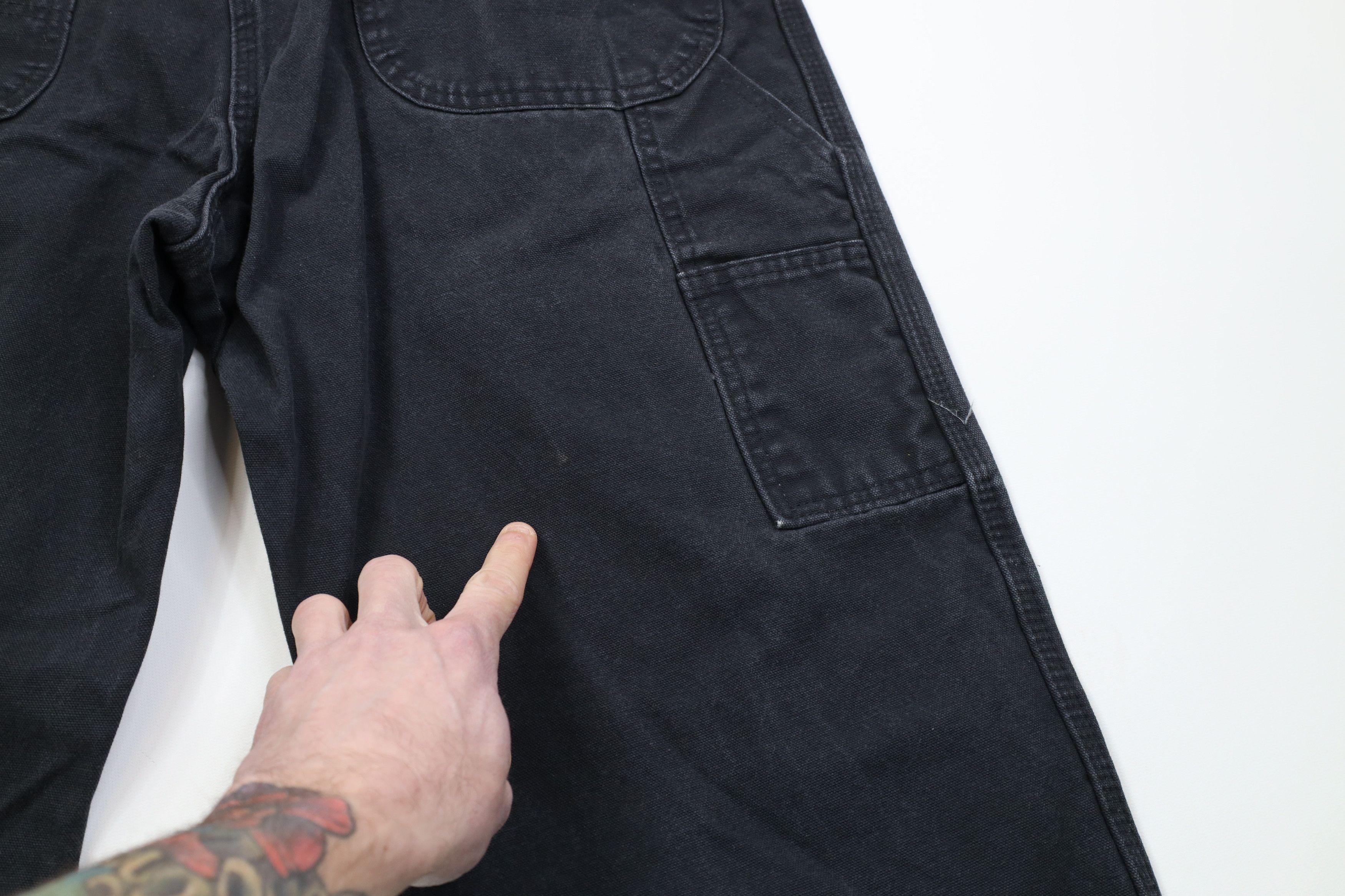 Dickies Vintage 90s Y2K Dickies Heavy Wide Leg Dungaree Pants Black Size US 36 / EU 52 - 10 Thumbnail