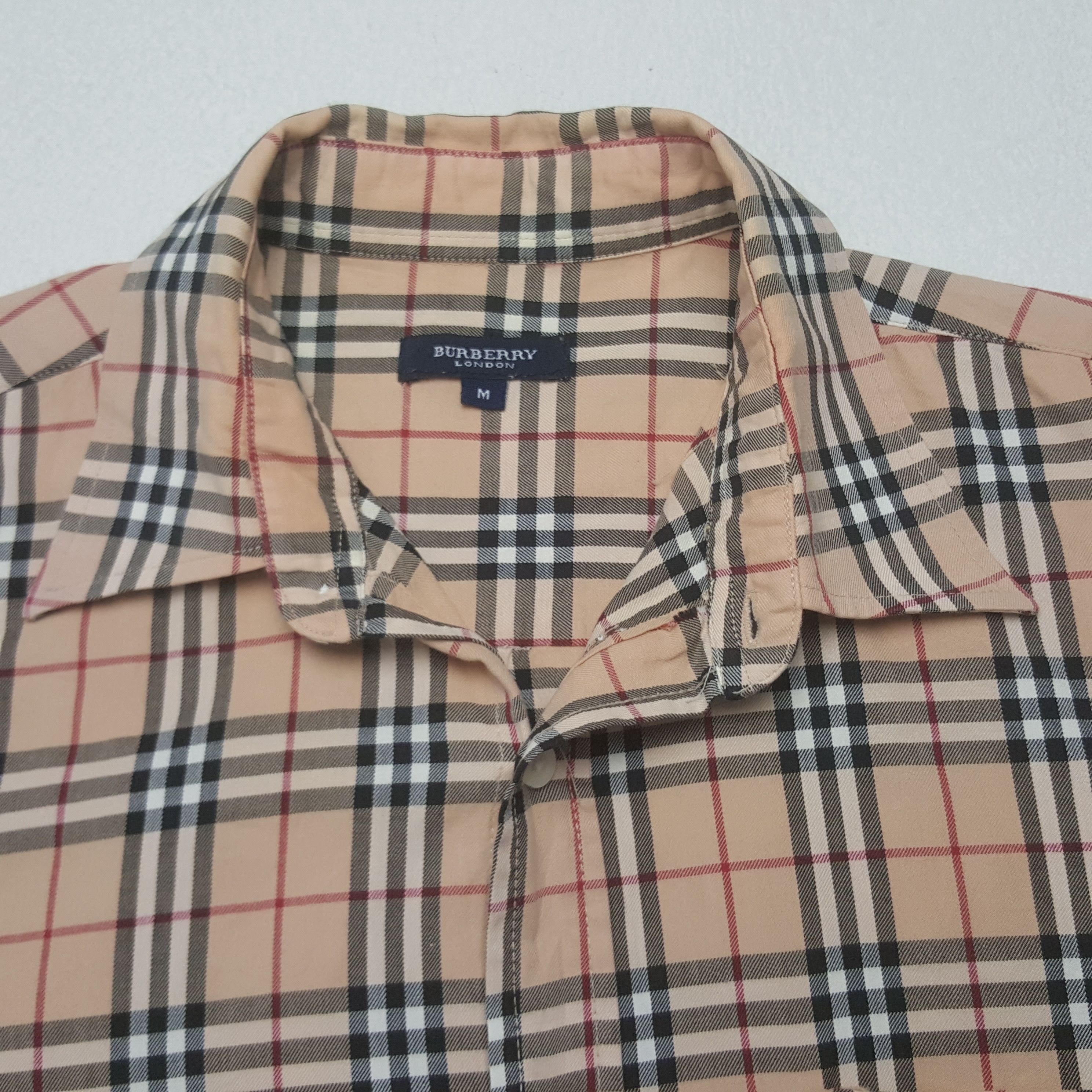 Burberry × Vintage Vintage Burberry London Nova Check Button Up Shirt Size US M / EU 48-50 / 2 - 4 Thumbnail