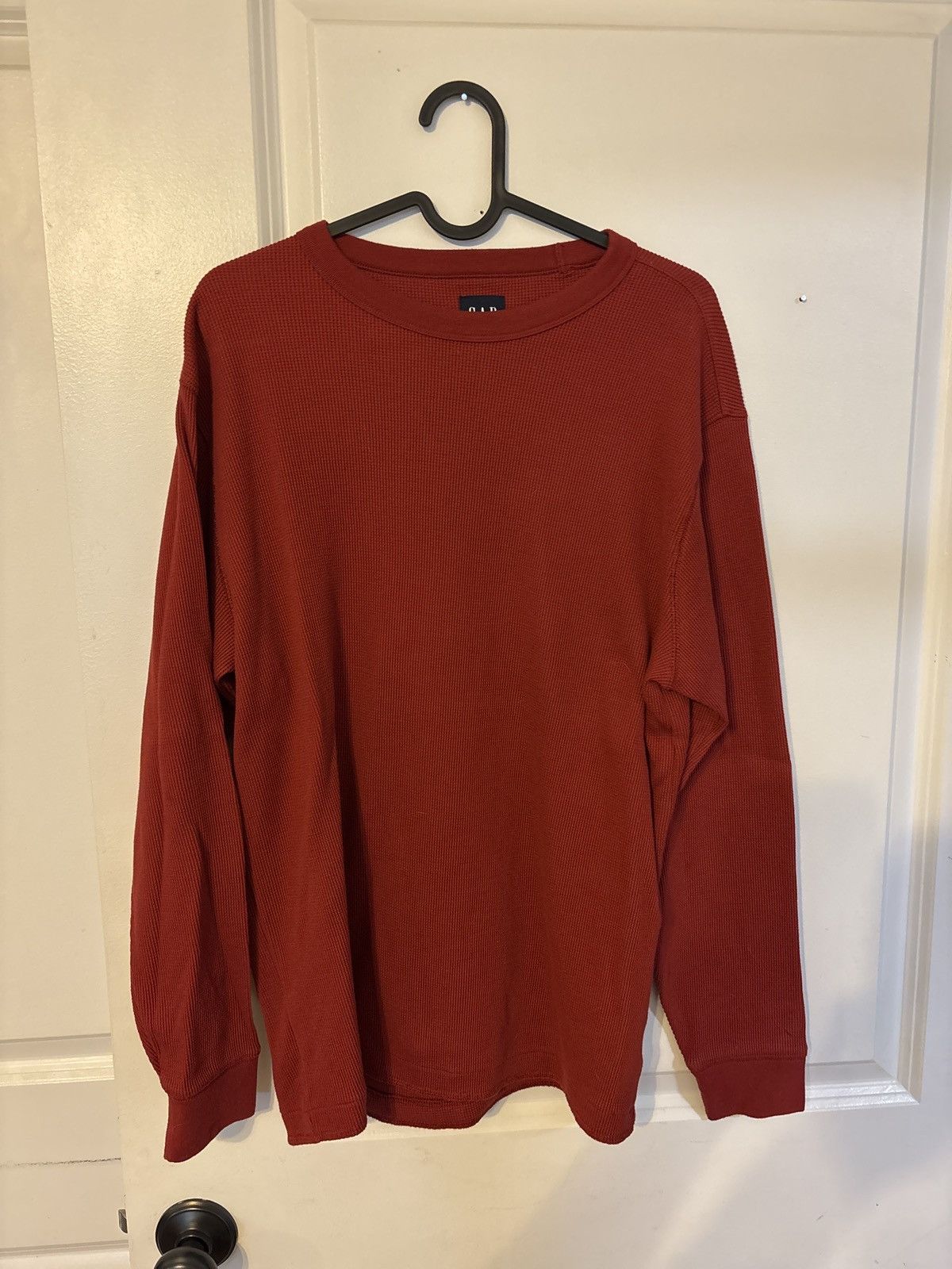 Gap Gap Red Waffle Long Sleeve T shirt Size US M / EU 48-50 / 2 - 1 Thumbnail