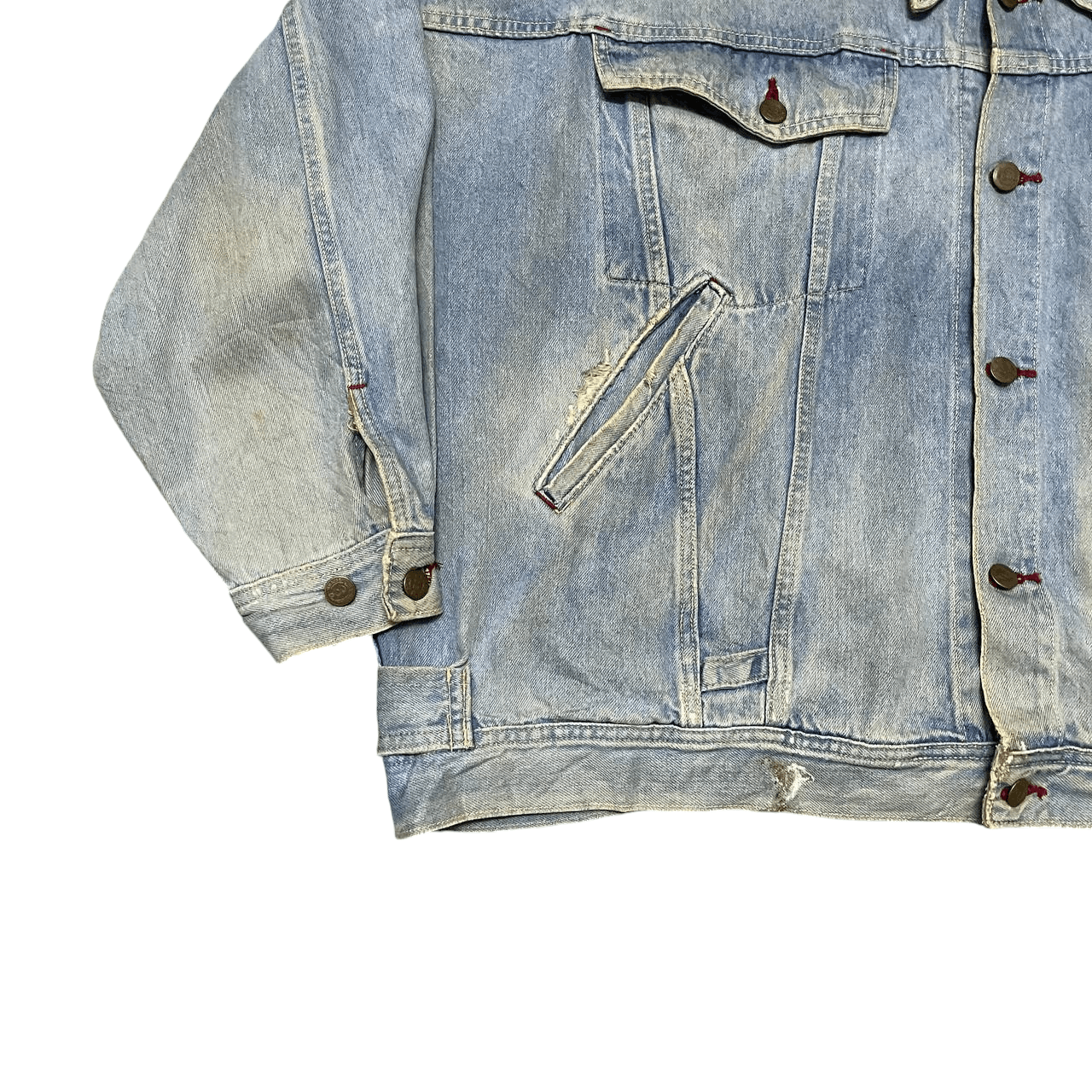 Japanese Brand Vintage Thornbud Pool Club Boxy Distressed Denim Jacket Size US M / EU 48-50 / 2 - 3 Thumbnail