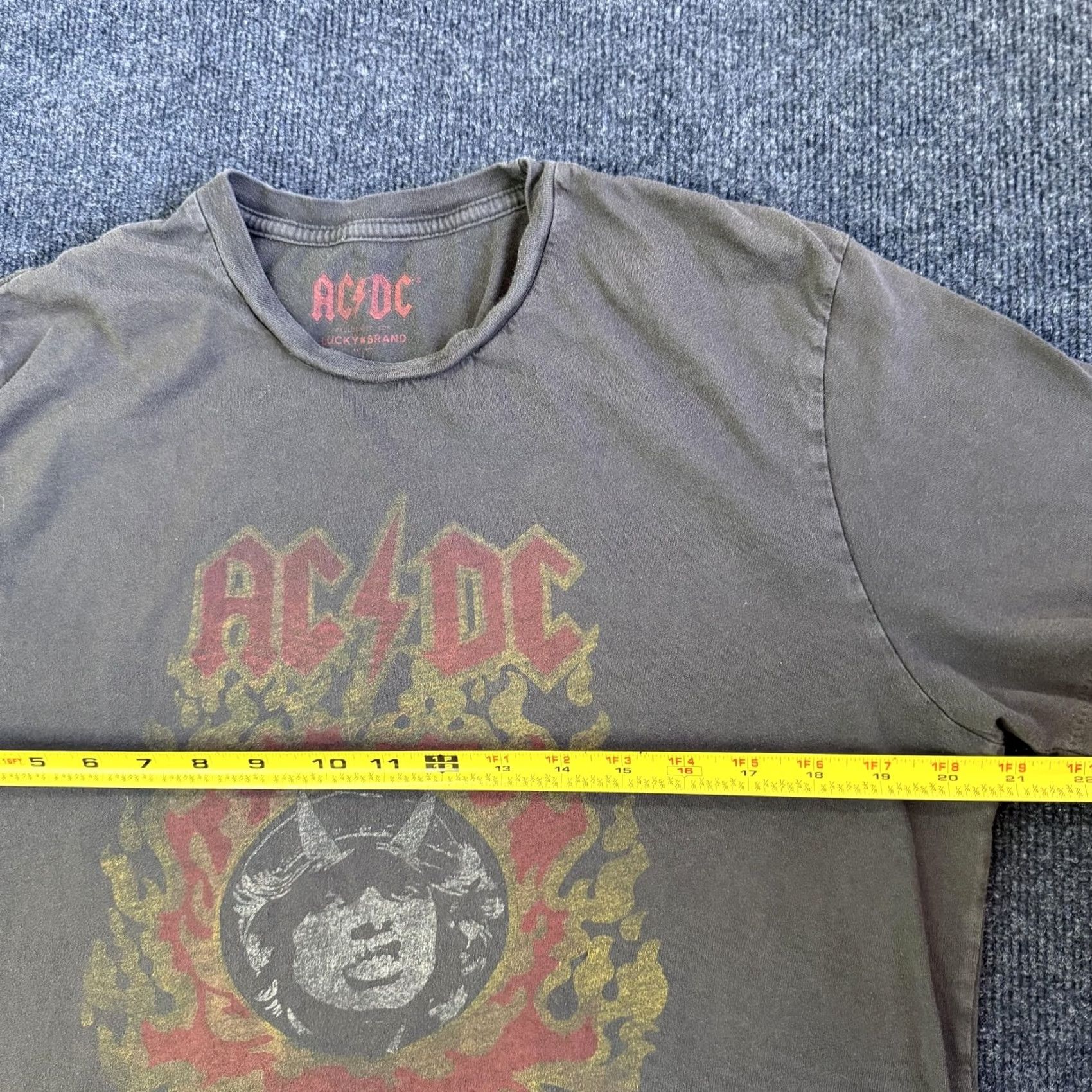 Lucky Brand AC/DC Lucky Brand Shirt T-Shirt Mens Large Gray Highway To Hell Band Tee Short Sleeve Crew Neck Graphic Print Men Size US L / EU 52-54 / 3 - 5 Thumbnail