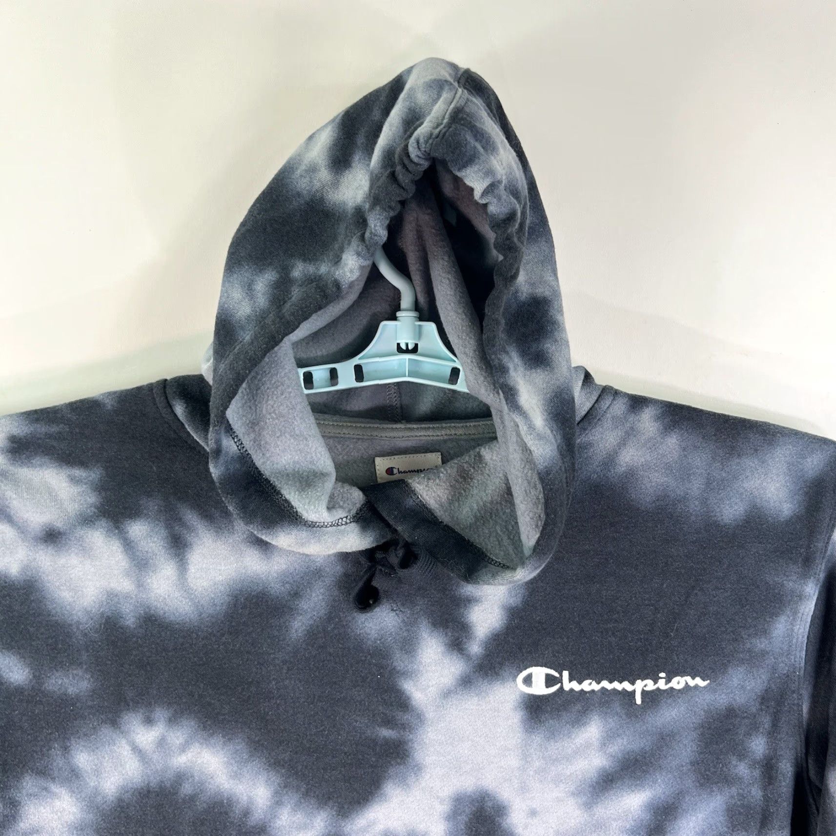Champion VINTAGE Champion Hoodie Adult XL Black Tie Dye Camouflage Graphic Print Hooded Pull Over Mens XL Hoodie Size US XL / EU 56 / 4 - 3 Thumbnail