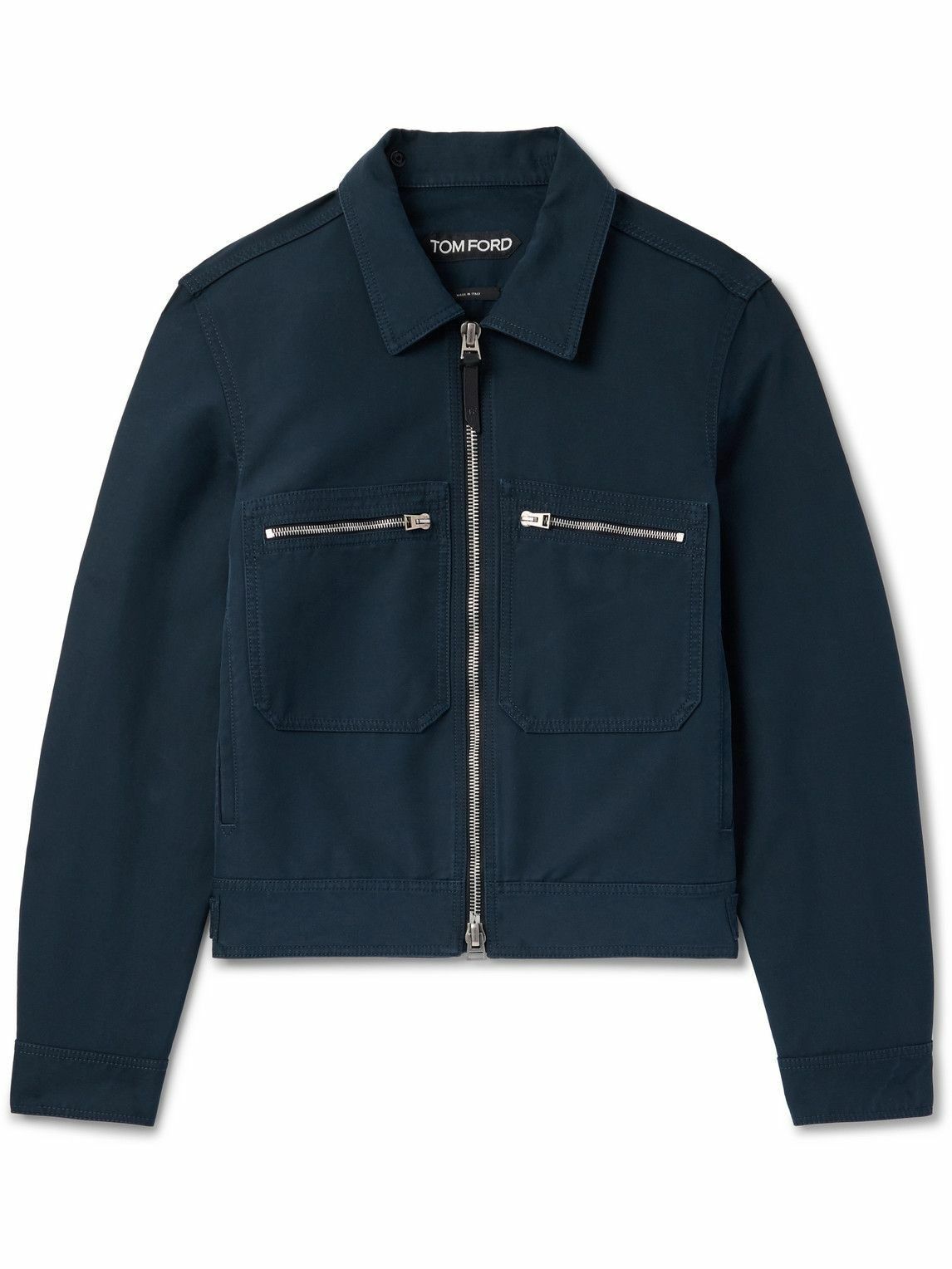 Tom Ford o1w1db10425 OBS003 Blouson Jacket in Blue Size US L / EU 52-54 / 3 - 1 Thumbnail