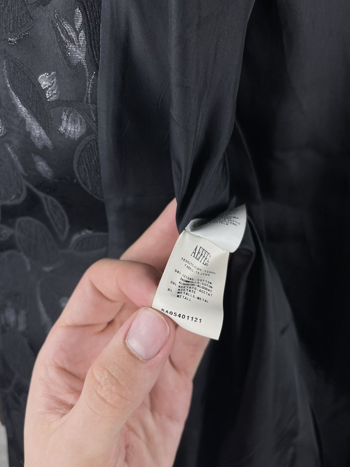 Moschino Moschino Cheap and Chic Luxury Black Flowers Cotton Blazer Size L / US 10 / IT 46 - 13 Thumbnail