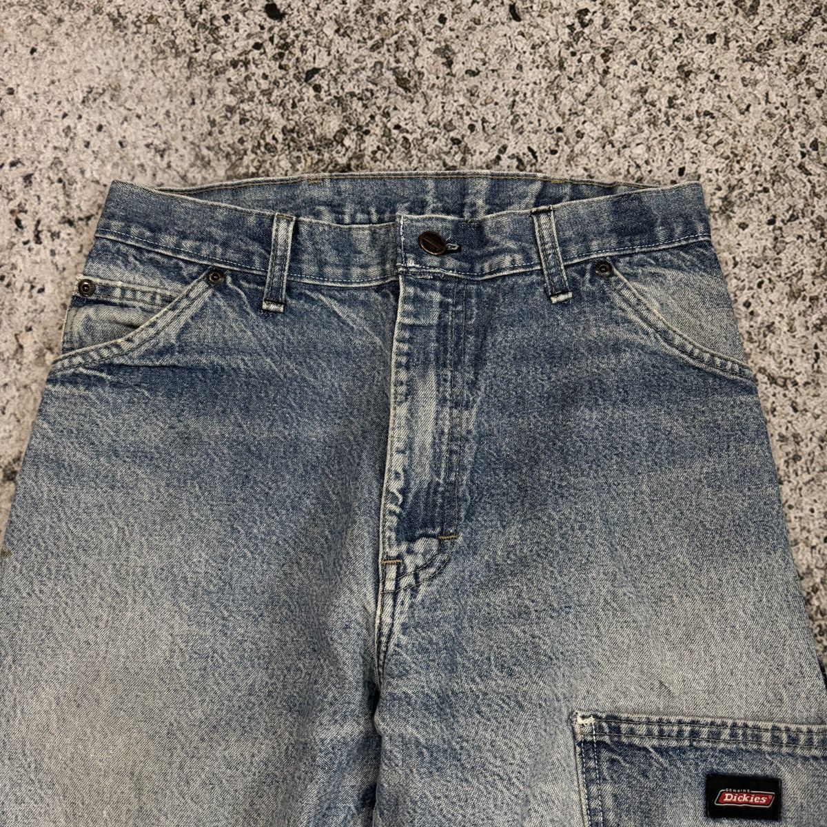 Vintage Dickies Patchwork Faded Thrashed Carpenter Jeans ERD Grunge Size US 28 / EU 44 - 12 Thumbnail