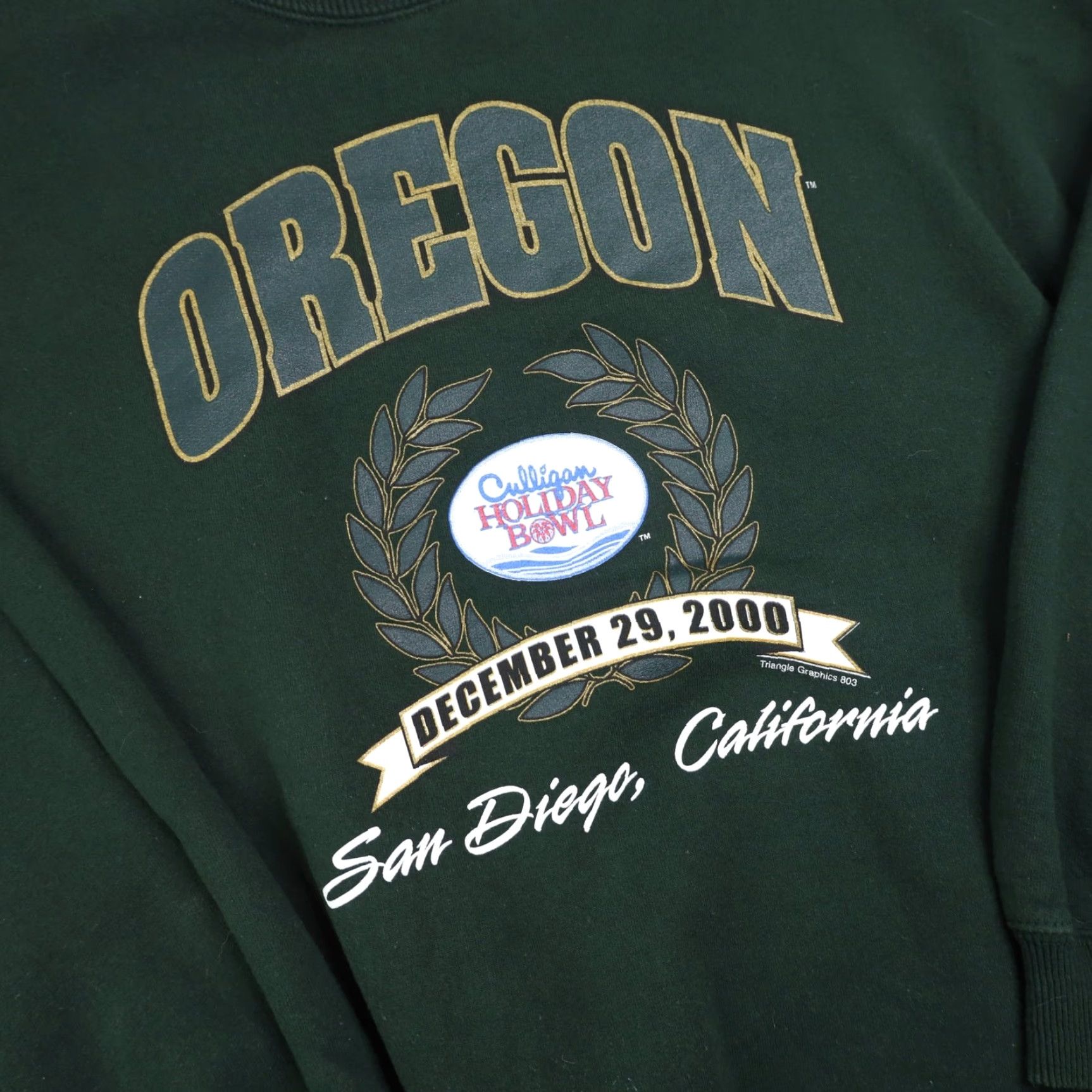Vintage VINTAGE University of Oregon Ducks Holiday Bowl Sweatshirt Mens Large Green Sweatshirt Size US L / EU 52-54 / 3 - 4 Thumbnail