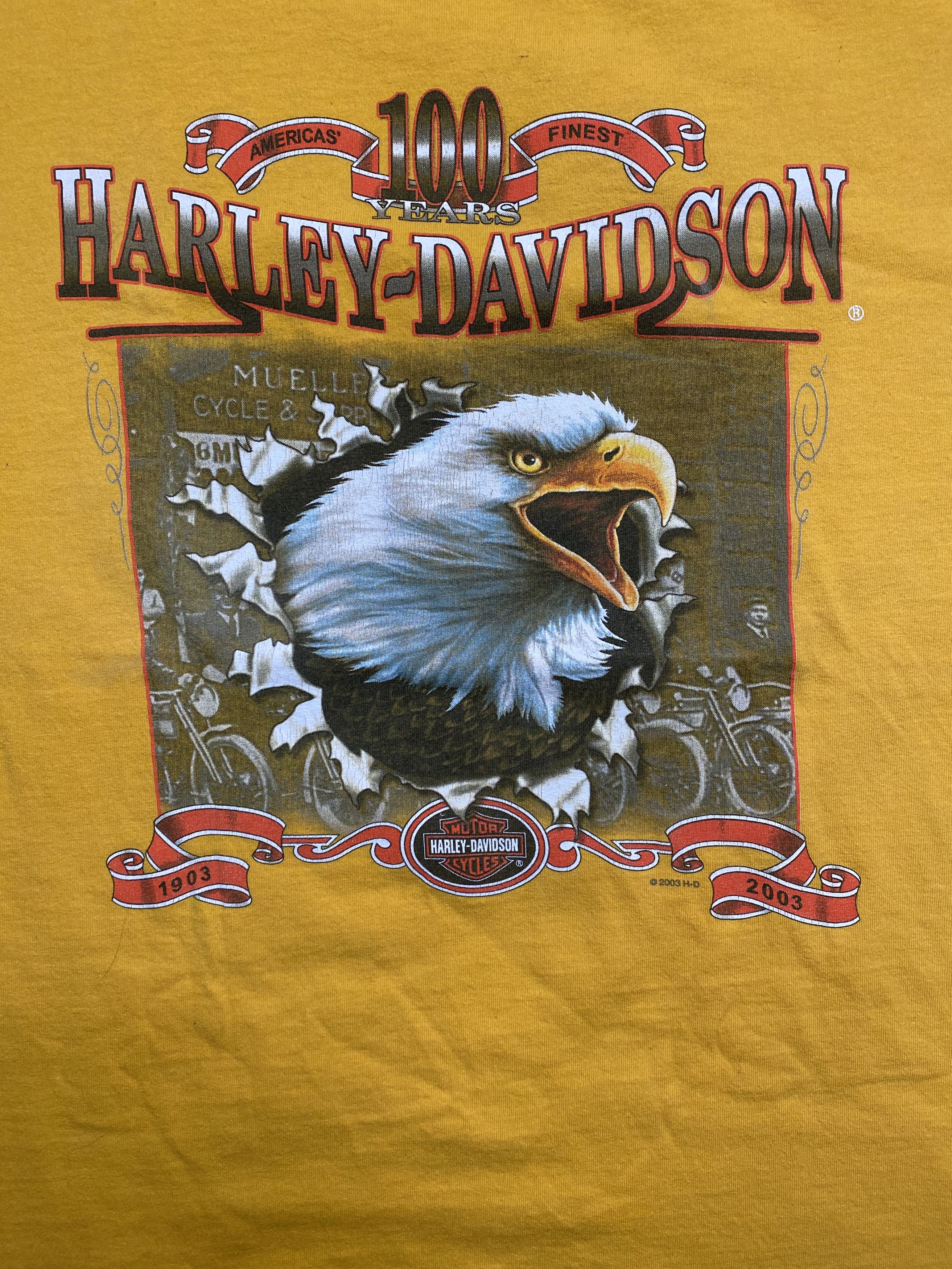 Harley Davidson × Vintage VINTAGE HARLEY DAVIDSON GRPAHIC T-SHIRT Size US XL / EU 56 / 4 - 2 Thumbnail