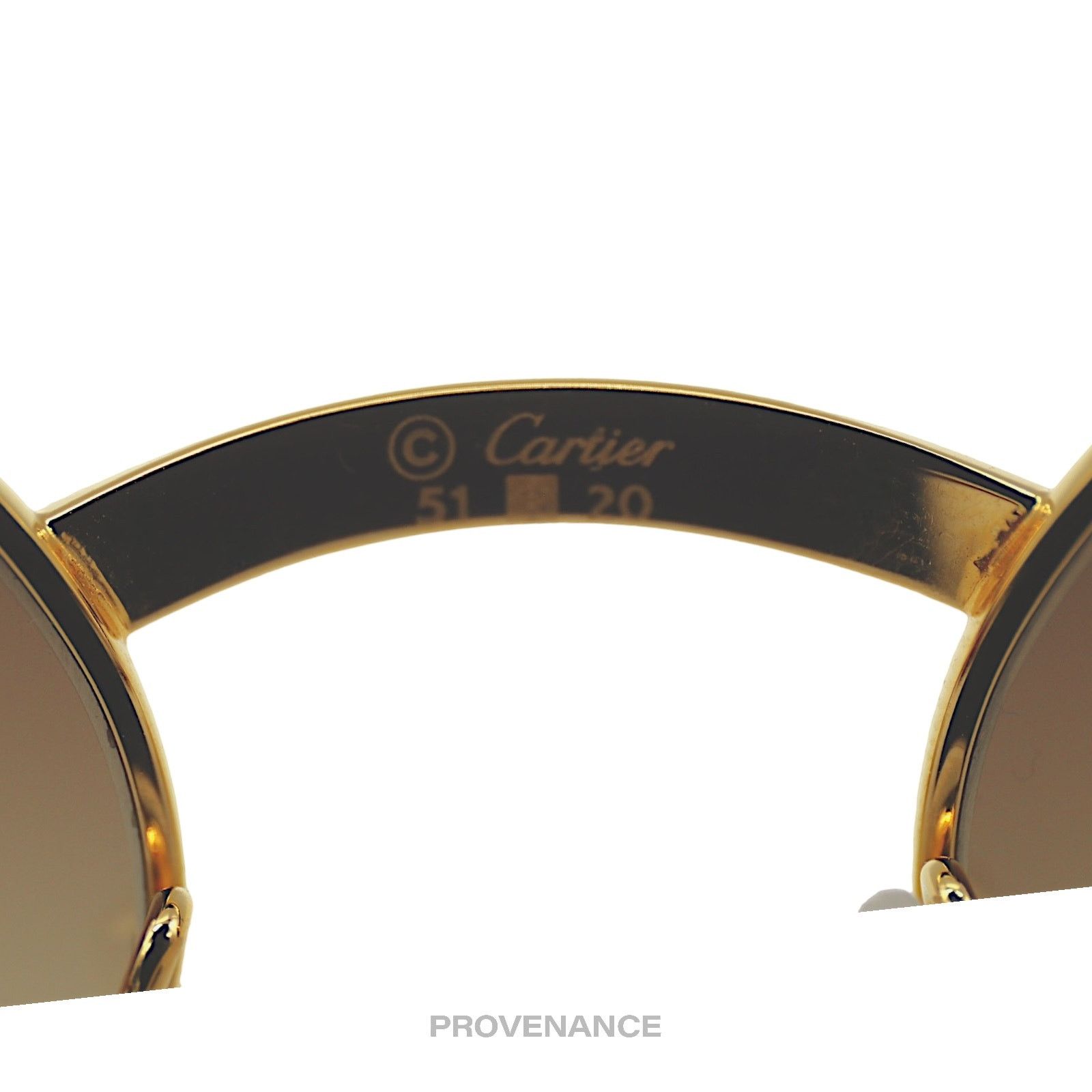 Cartier 🔴 Cartier Giverny Sunglasses - Bubinga Gold Trinity Brown Size ONE SIZE - 9 Thumbnail