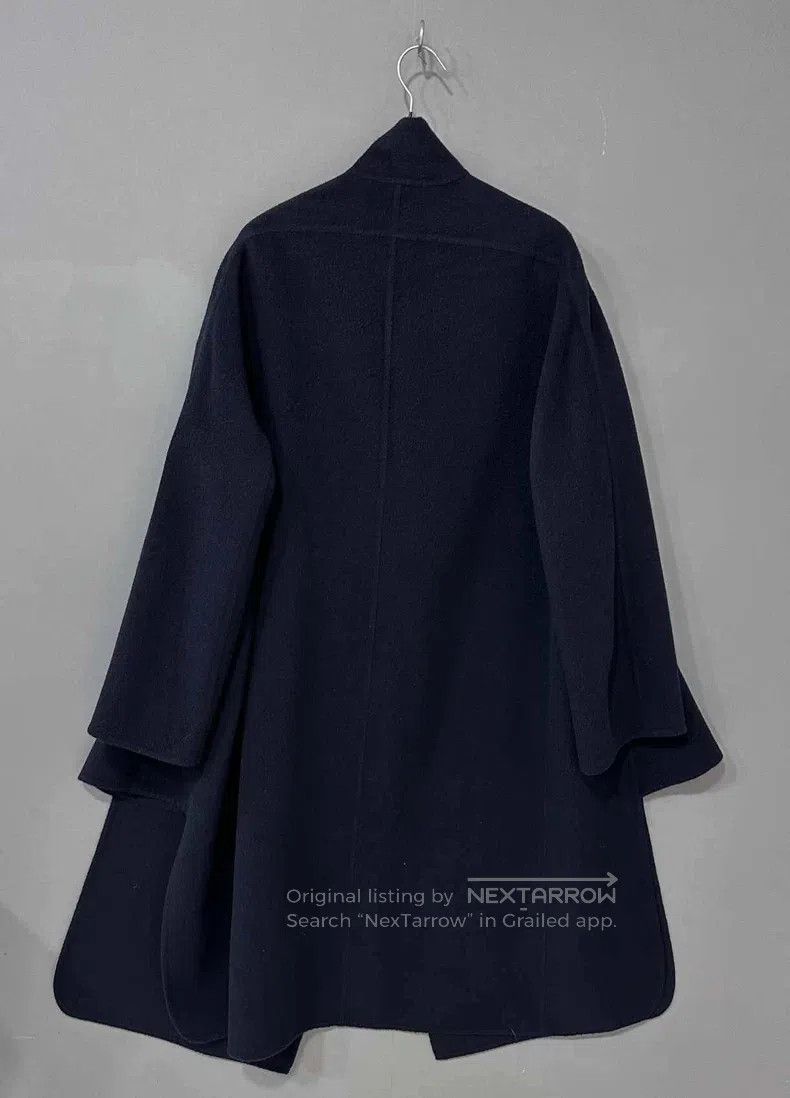 Hermes Hermes Navy blue leather buttoned cape-style cashmere coat Size XXS / US 00 / IT 34 - 3 Thumbnail