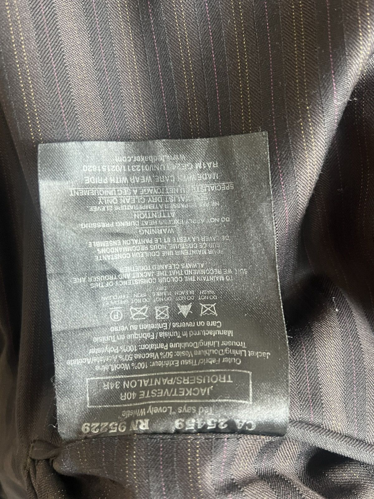 Ted Baker Ted Baker Charcoal Pinstripe Wool Suit Jacket & Trousers Size 40R - 7 Thumbnail