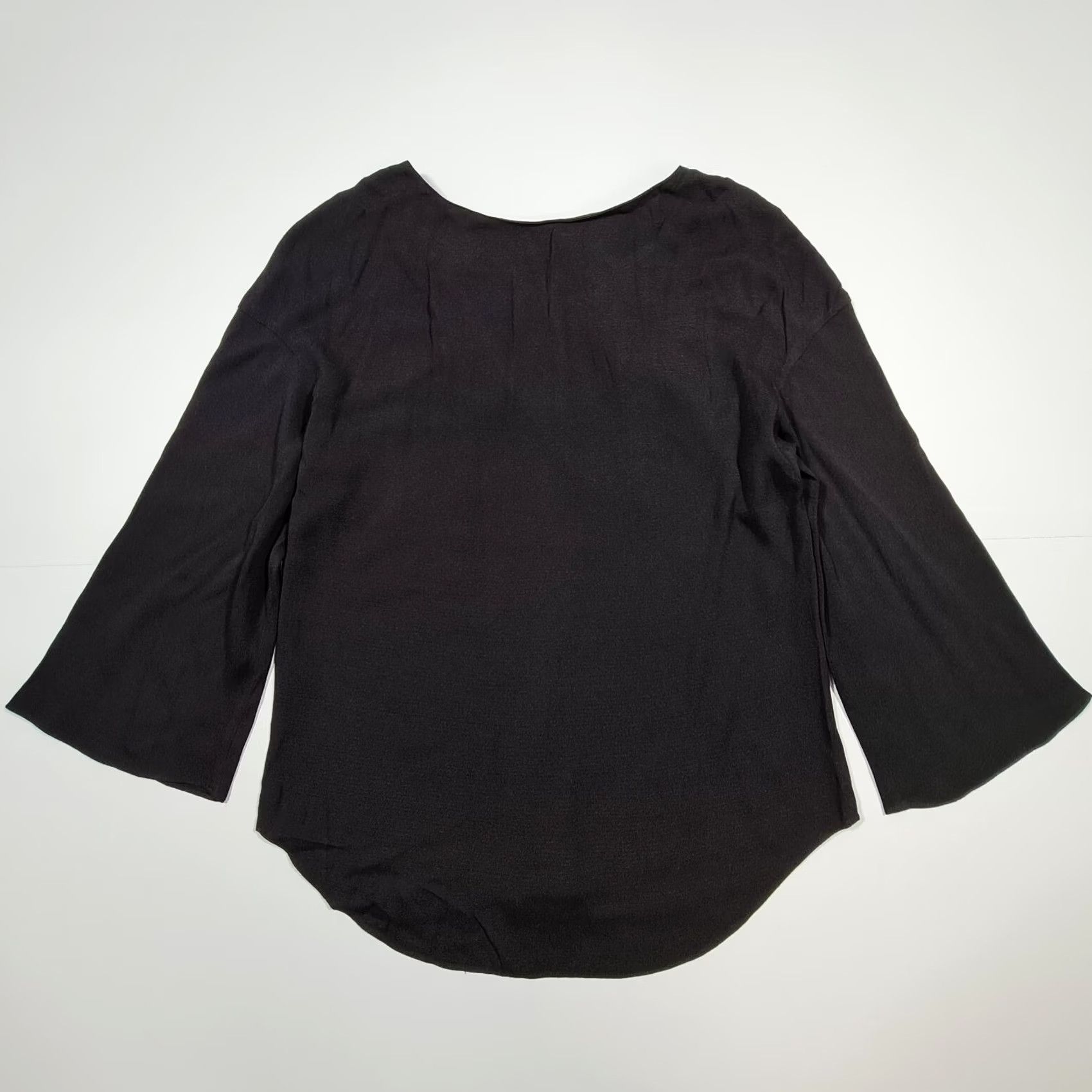 Frame FRAME Womens Top Black XS 3/4 Sleeve Lightweight Relaxed Fit Blouse Top Size XS / US 0-2 / IT 36-38 - 5 Thumbnail