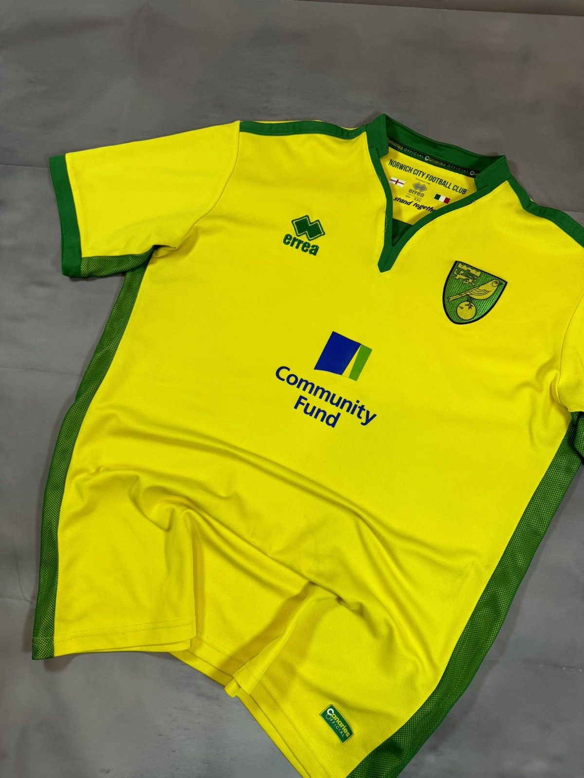 Errea × Vintage Vintage Norwich City 2016/17 Errea Soccer Jersey Blokcore Size US XXL / EU 58 / 5 - 4 Thumbnail