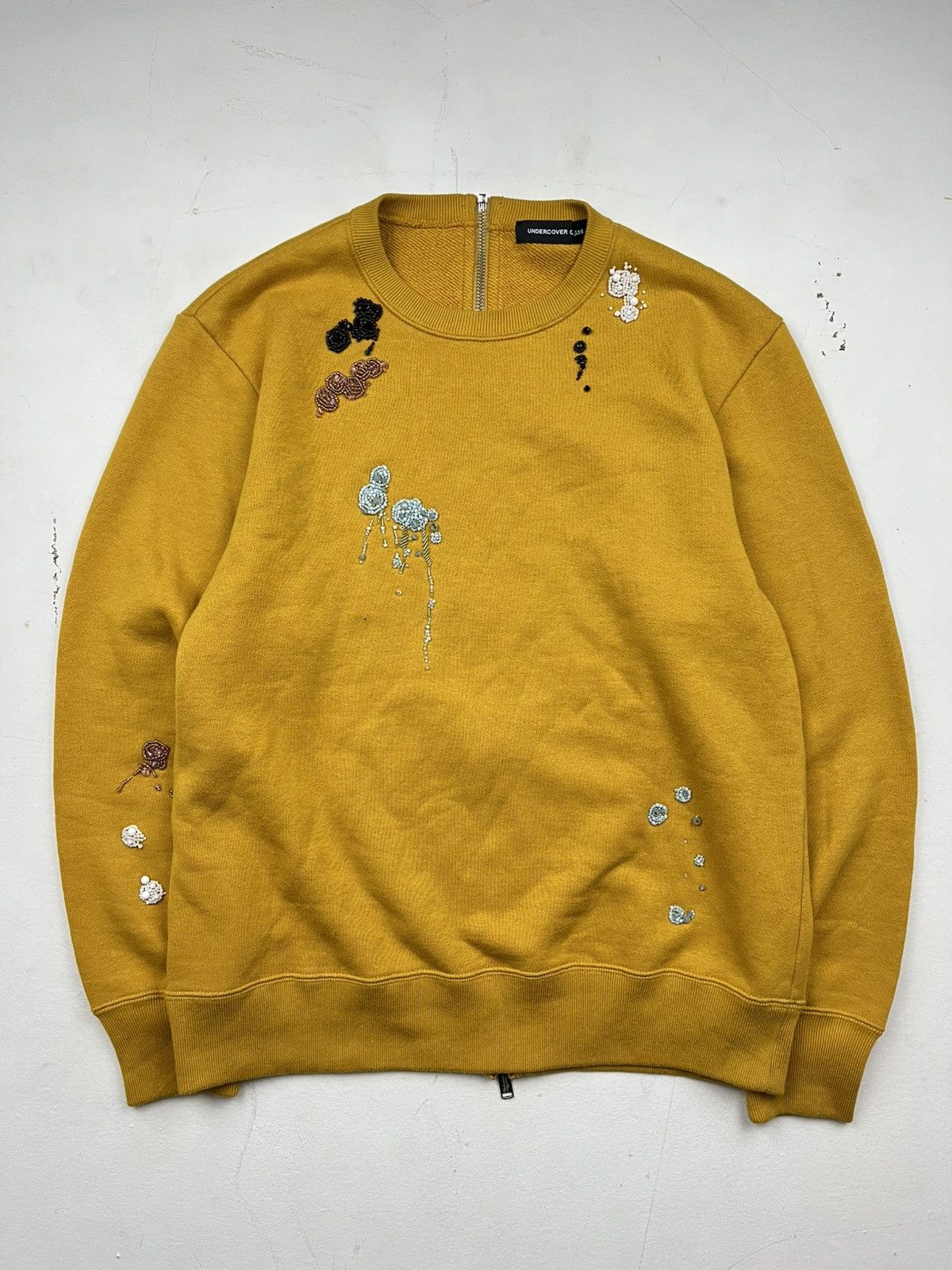 Undercover Beaded Embroidered Zip-Back Sweatshirt