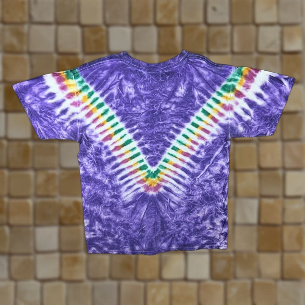 Gildan VINTAGE Gildan T-Shirt Hollywood Beach Florida Souvenir Graphic Tie Dye 00s Medium Purple Mens Size US M / EU 48-50 / 2 - 1 Thumbnail