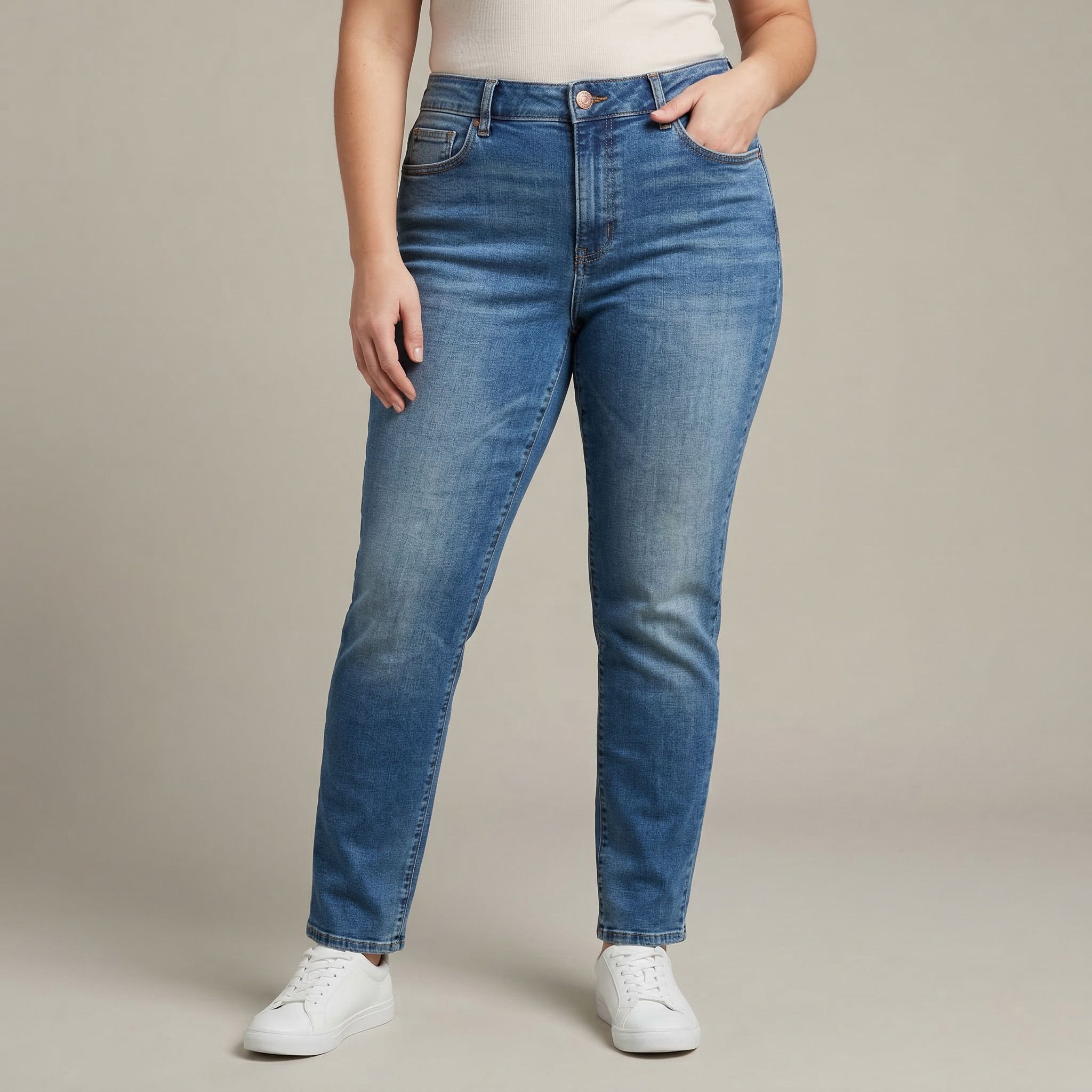 J. Jill J. Jill Boyfriend Straight Leg Ankle Denim Jeans 10T Size 32" / US 10 / IT 46 - 2 Thumbnail