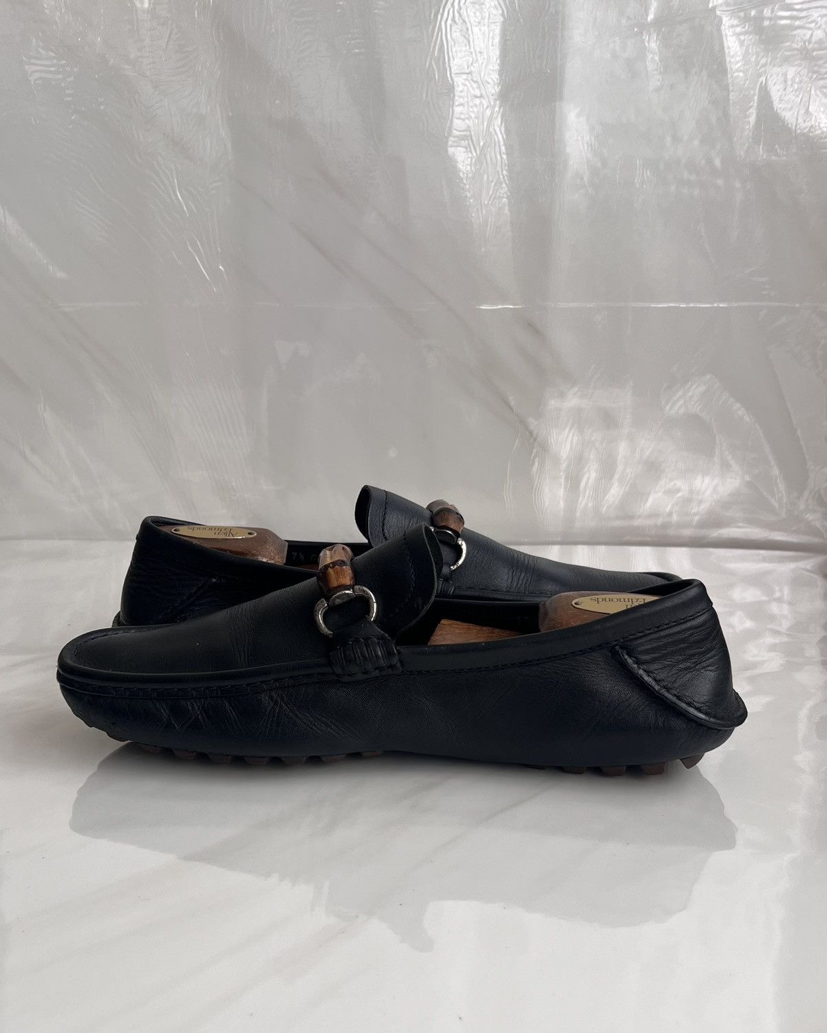 Gucci Gucci Men’s Horsebit Black Bamboo leather loafer Size US 8 / EU 41 - 7 Thumbnail