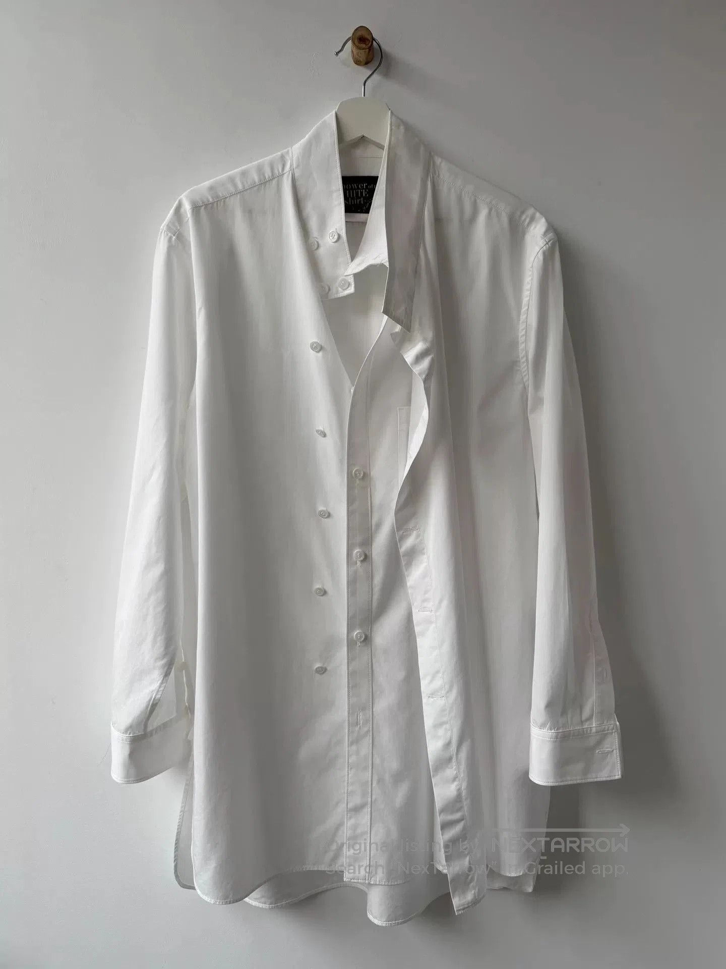 Yohji Yamamoto Yohji Yamamoto White Deconstructed Shirt. Size US M / EU 48-50 / 2 - 2 Thumbnail