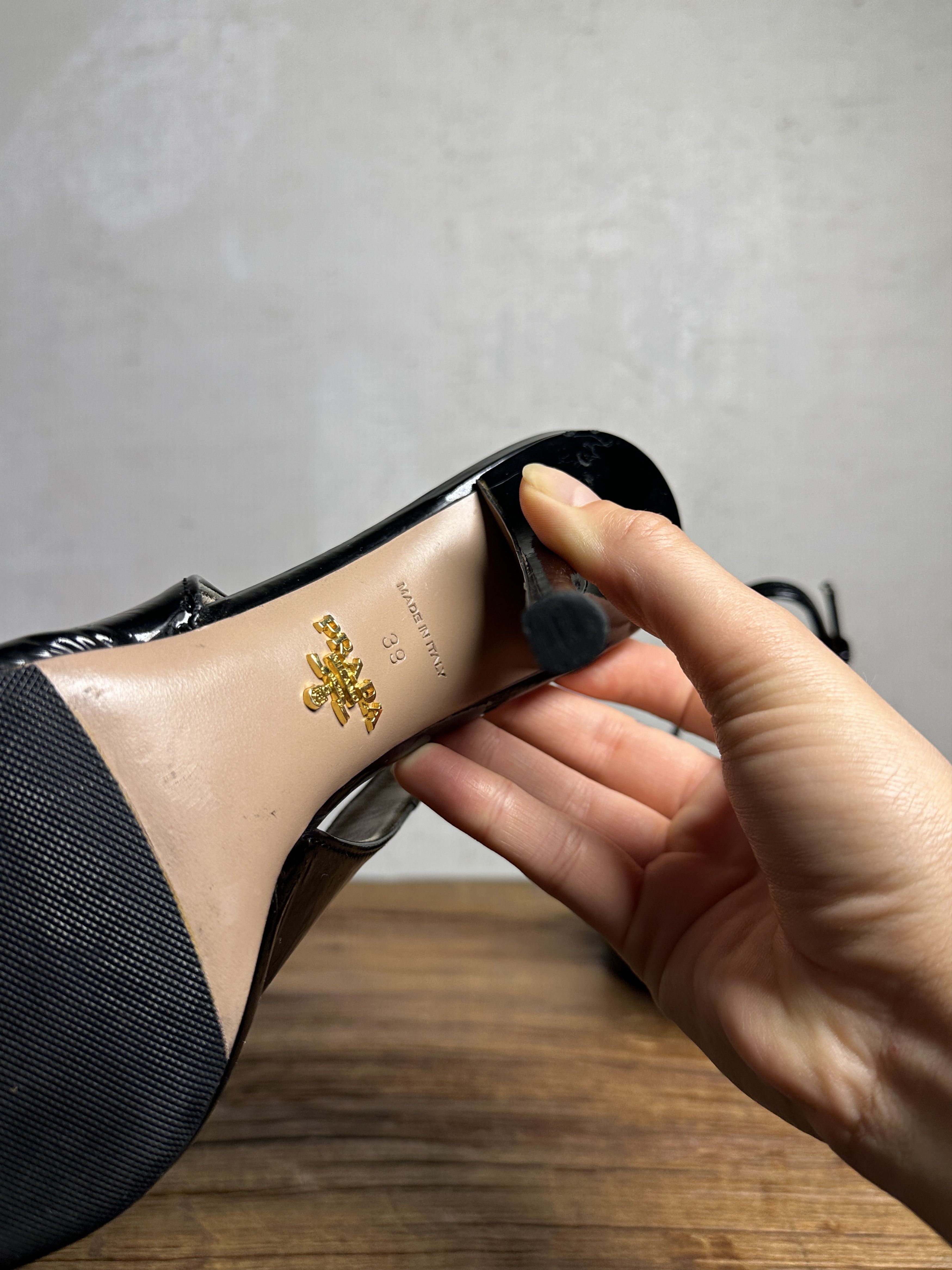 Prada Prada Patent Leather Mules Size US 9 / IT 39 - 10 Thumbnail