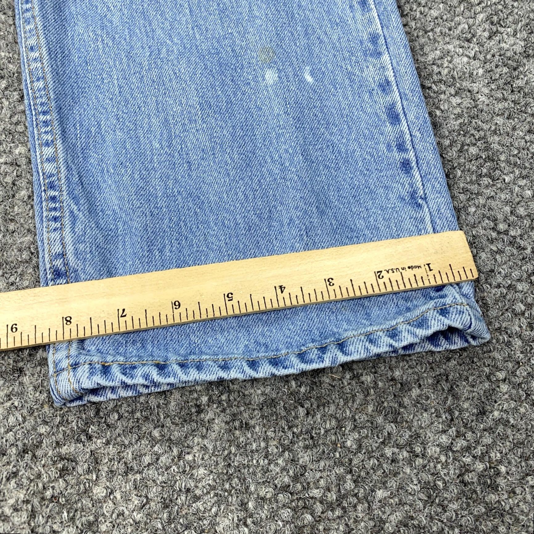 Levi's Levi's 505 Jeans Mens Regular Fit Straight Leg W36 L30 Light Wash Denim Classic Vintage 1980s Size US 36 / EU 52 - 7 Thumbnail