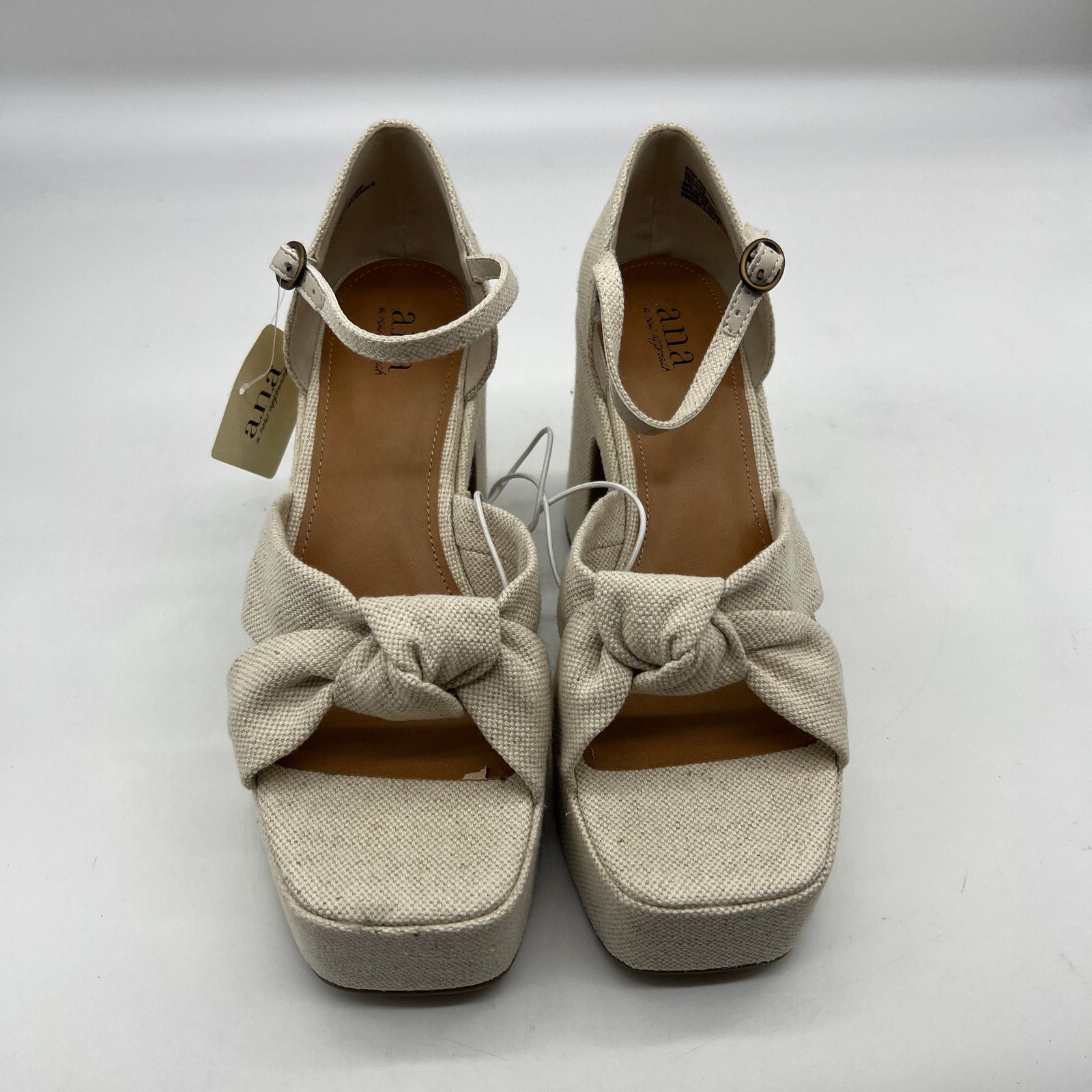 Other a.n.a Womens Holland Heeled Sandals Denim Platform Size US 8.5 / IT 38.5 - 3 Thumbnail
