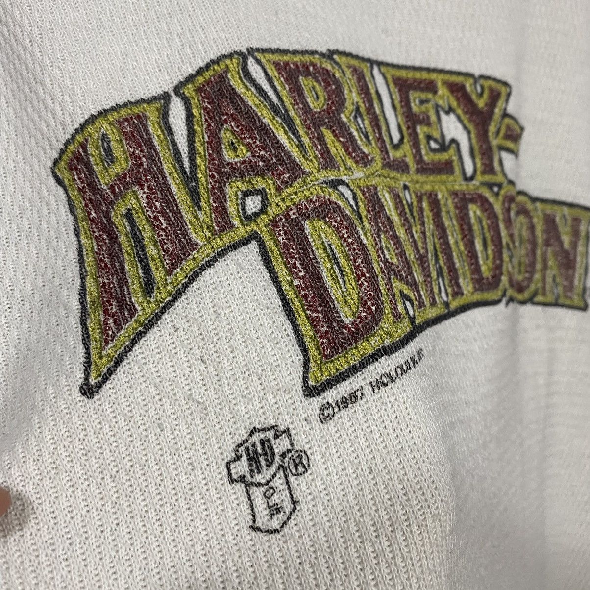 Harley Davidson × Vintage Vintage 80s Harley Davidson Long Sleeve Size US L / EU 52-54 / 3 - 3 Thumbnail