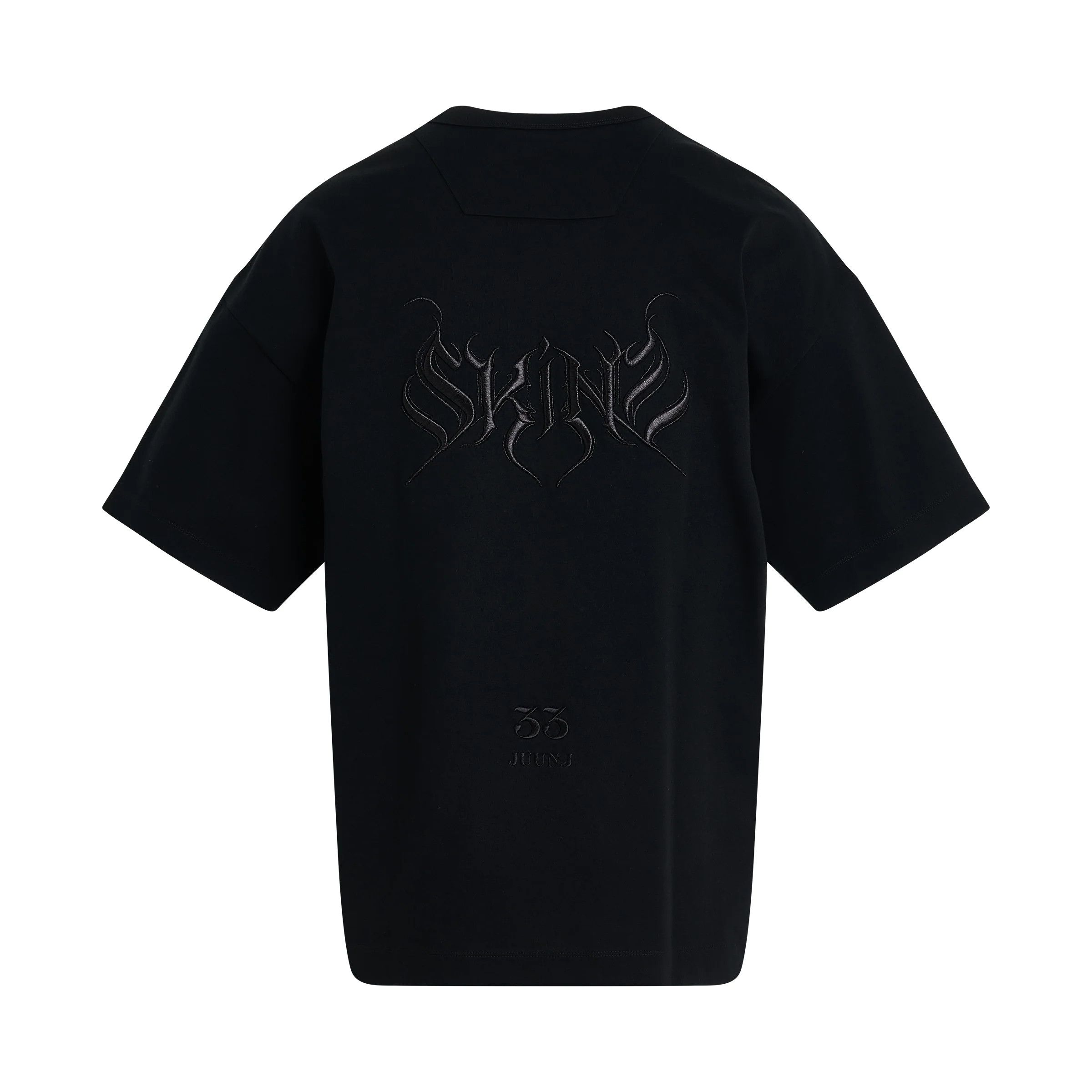 Juun.J o1mris0824 Embroidered T-Shirt in Black Size US S / EU 44-46 / 1 - 4 Thumbnail