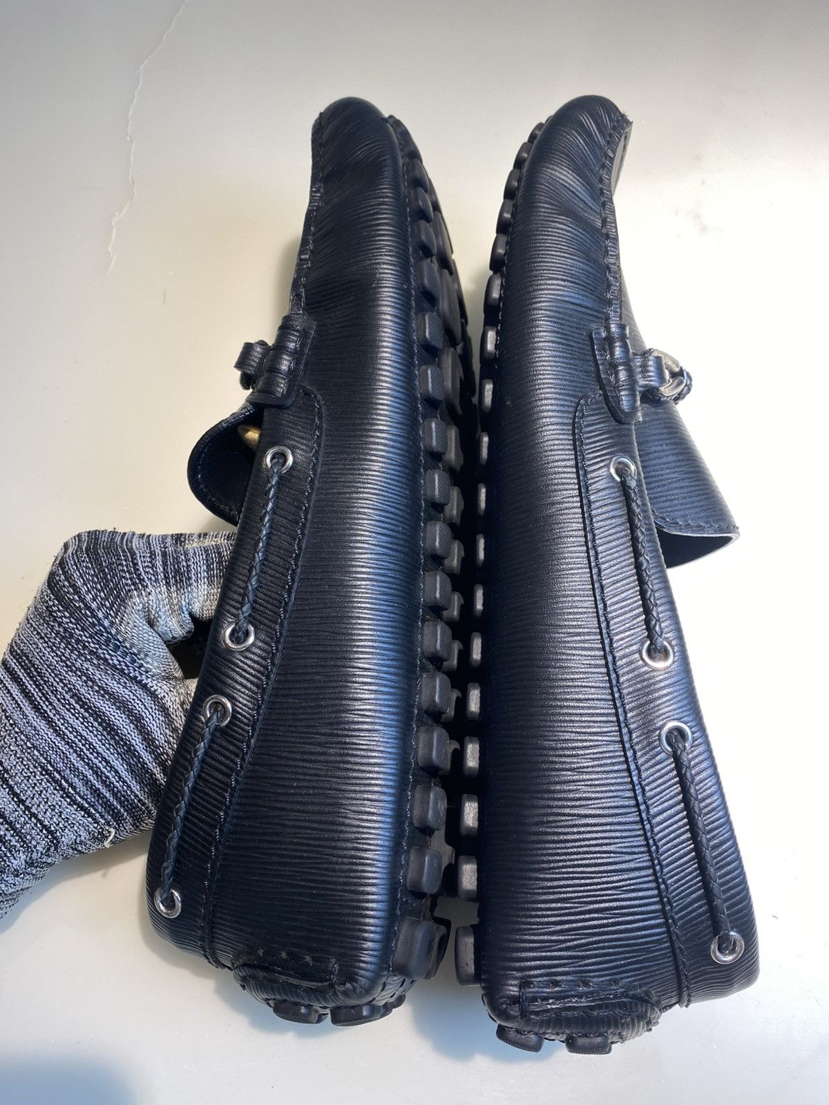 Louis Vuitton Louis Vuitton Black Epi Leather Braid Knot Detail Loafers Size US 10.5 / EU 43-44 - 9 Thumbnail