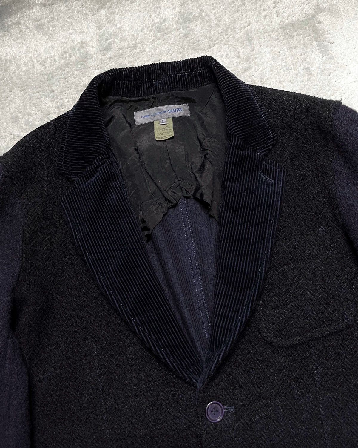 Comme des Garcons Vintage Navy Basic Comme Des Garcons Designer blazer Size S Size 46R - 3 Thumbnail