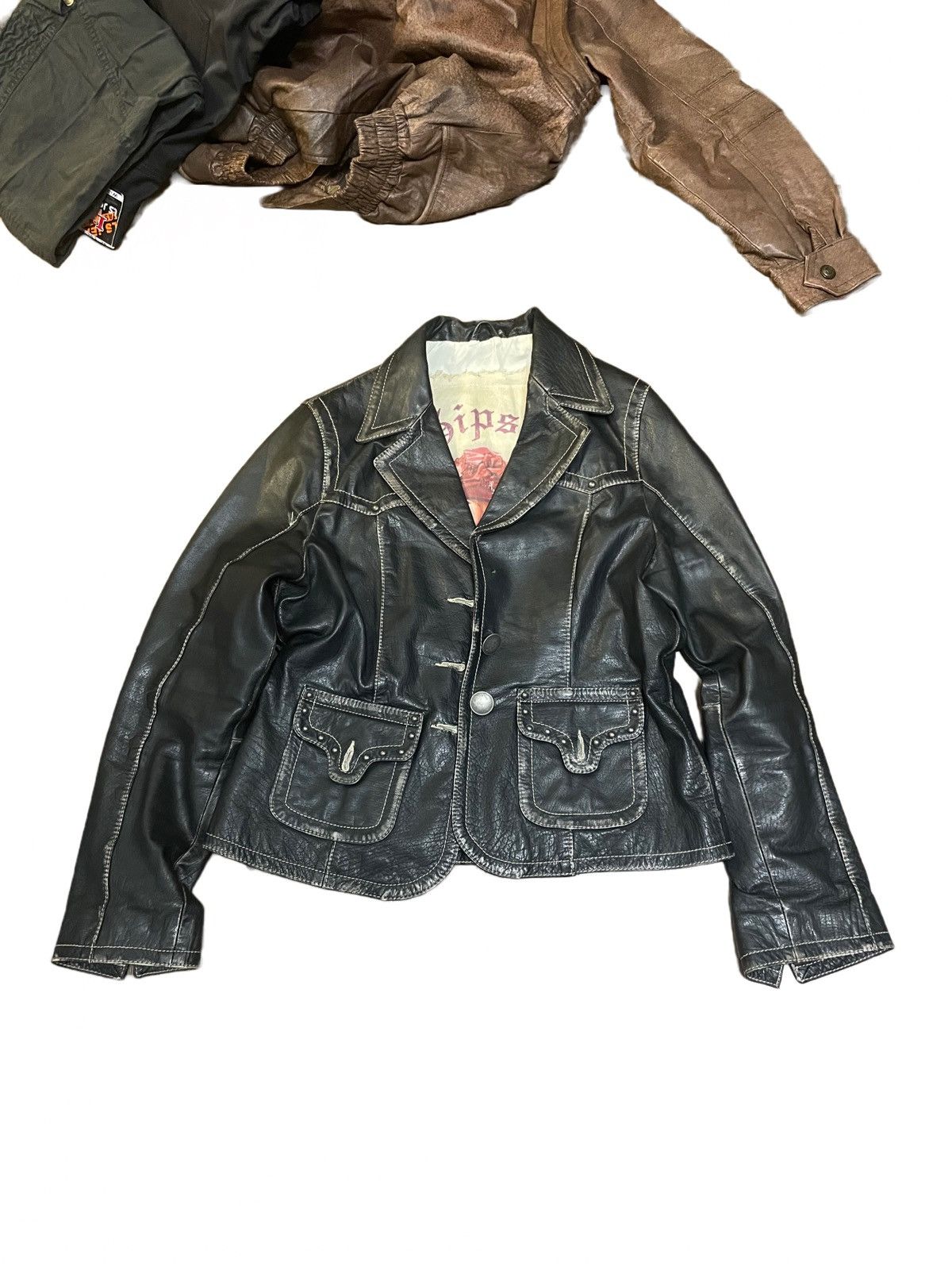 Men's Le Grande Bleu (L.G.B.) Leather Jackets | Grailed