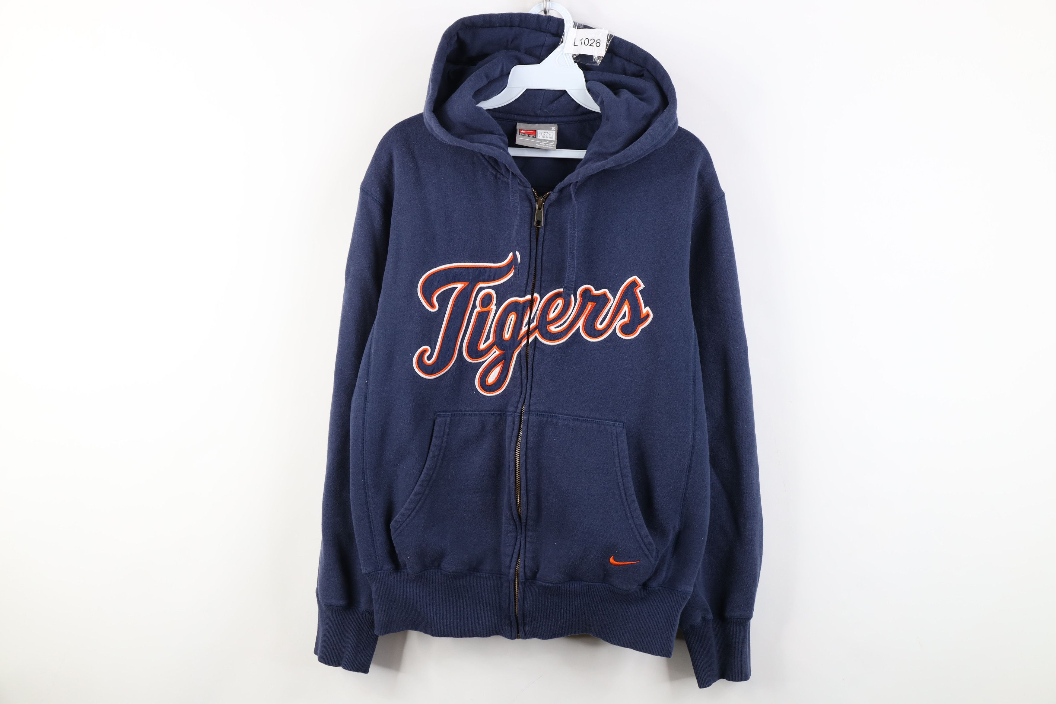 Nike Vintage Nike Scott Mini Swoosh Detroit Tiges Zip Hoodie Size US S / EU 44-46 / 1 - 1 Thumbnail
