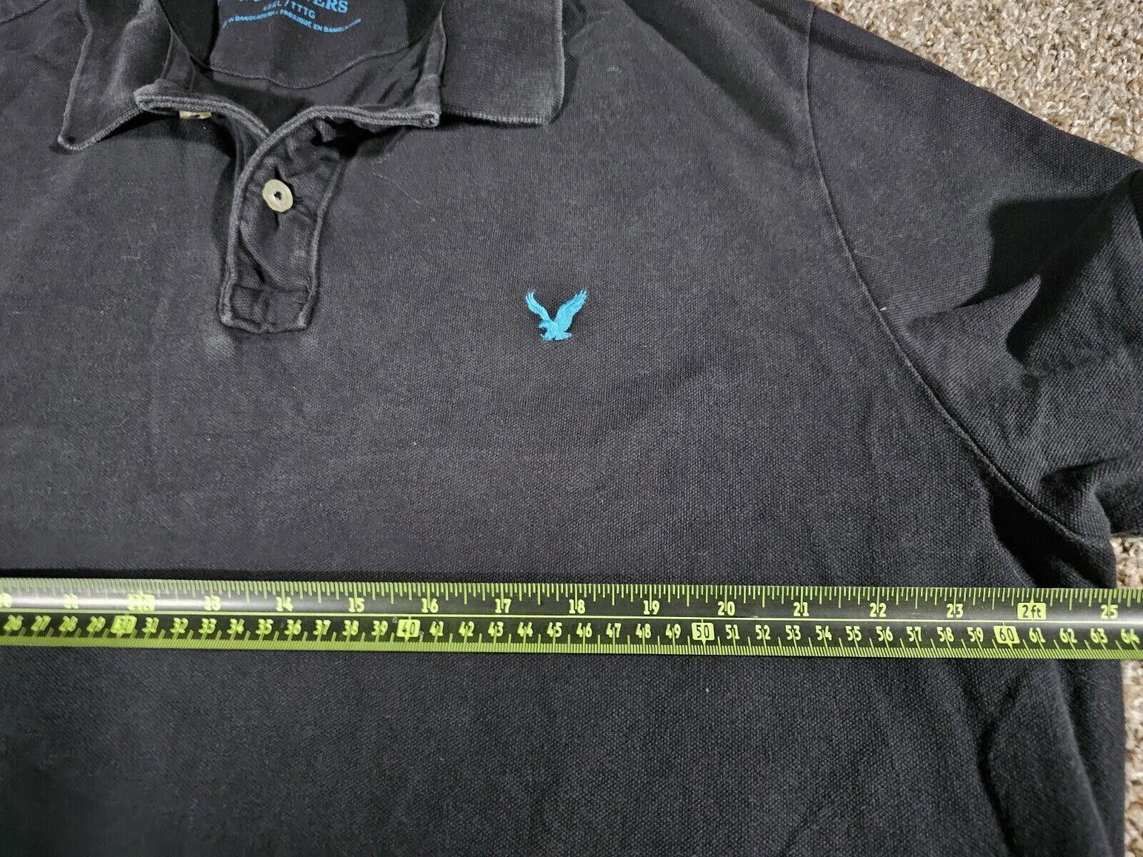 Designer American Eagle XXXL Black Polo Size US XXL / EU 58 / 5 - 4 Thumbnail
