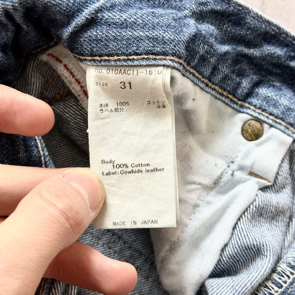 Samurai Jeans Archive Japan Moussy Distressed Trashed Blue Jeans Y2K Size US 31 - 15 Thumbnail